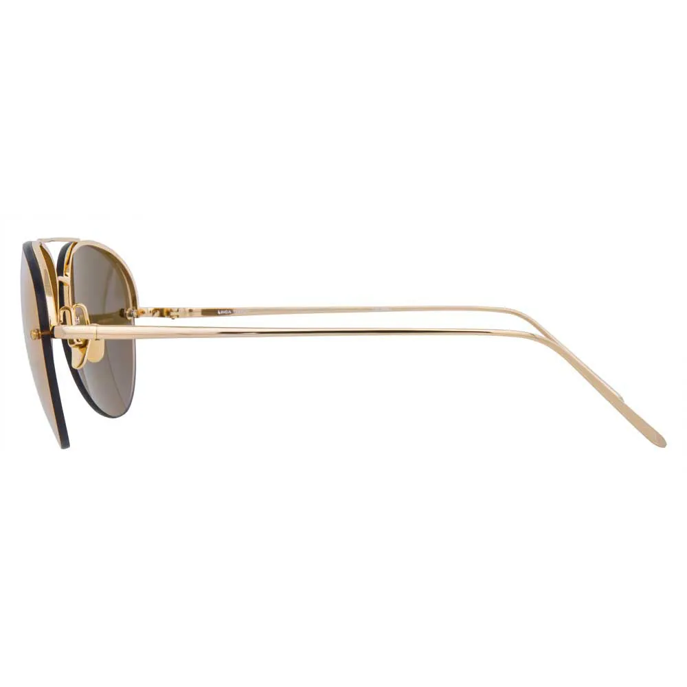 Linda Farrow 498 C1 Aviator Sunglasses sold by Linda Farrow product image thumbnail 3