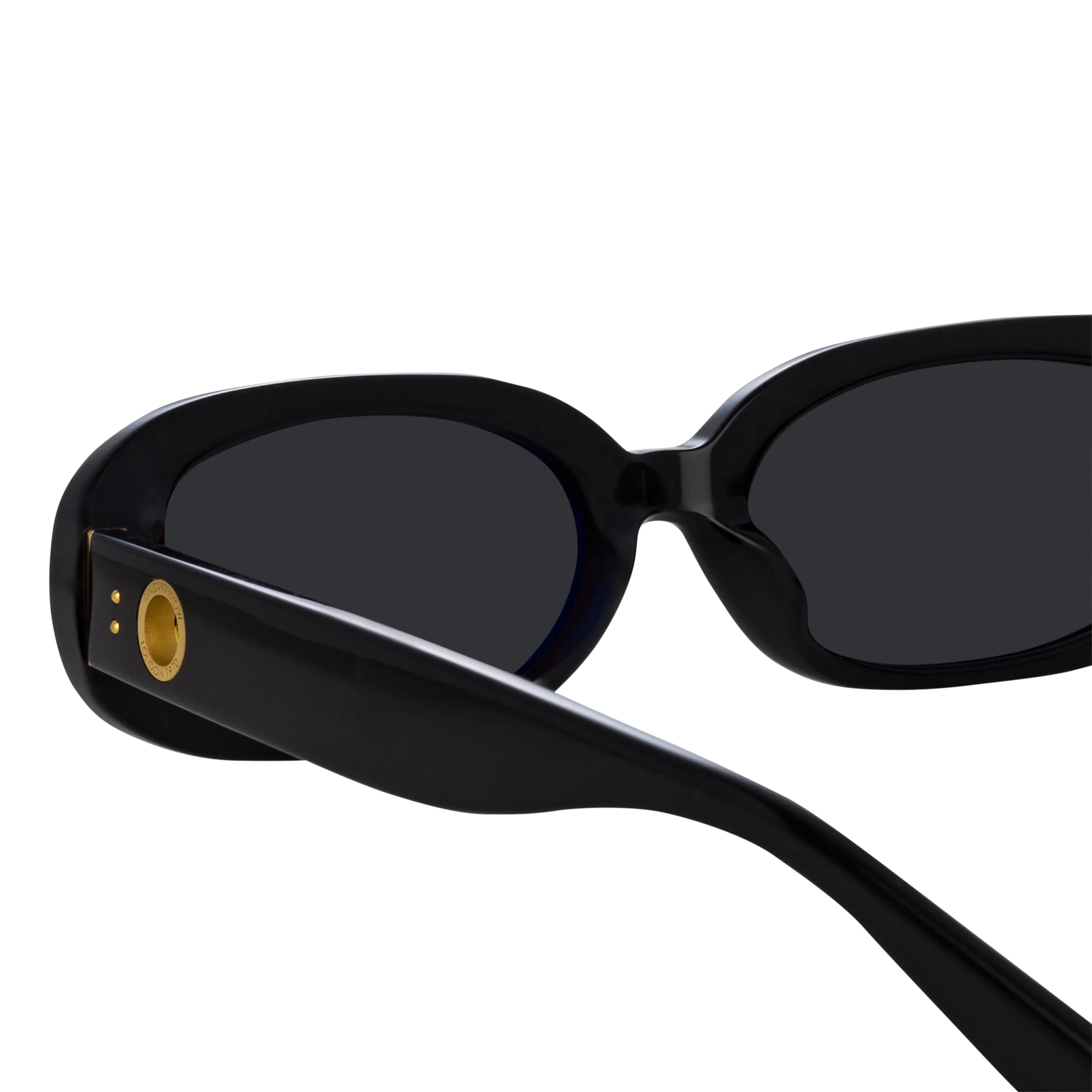Cara Oval Sunglasses in Black sold by Linda Farrow product image thumbnail 5