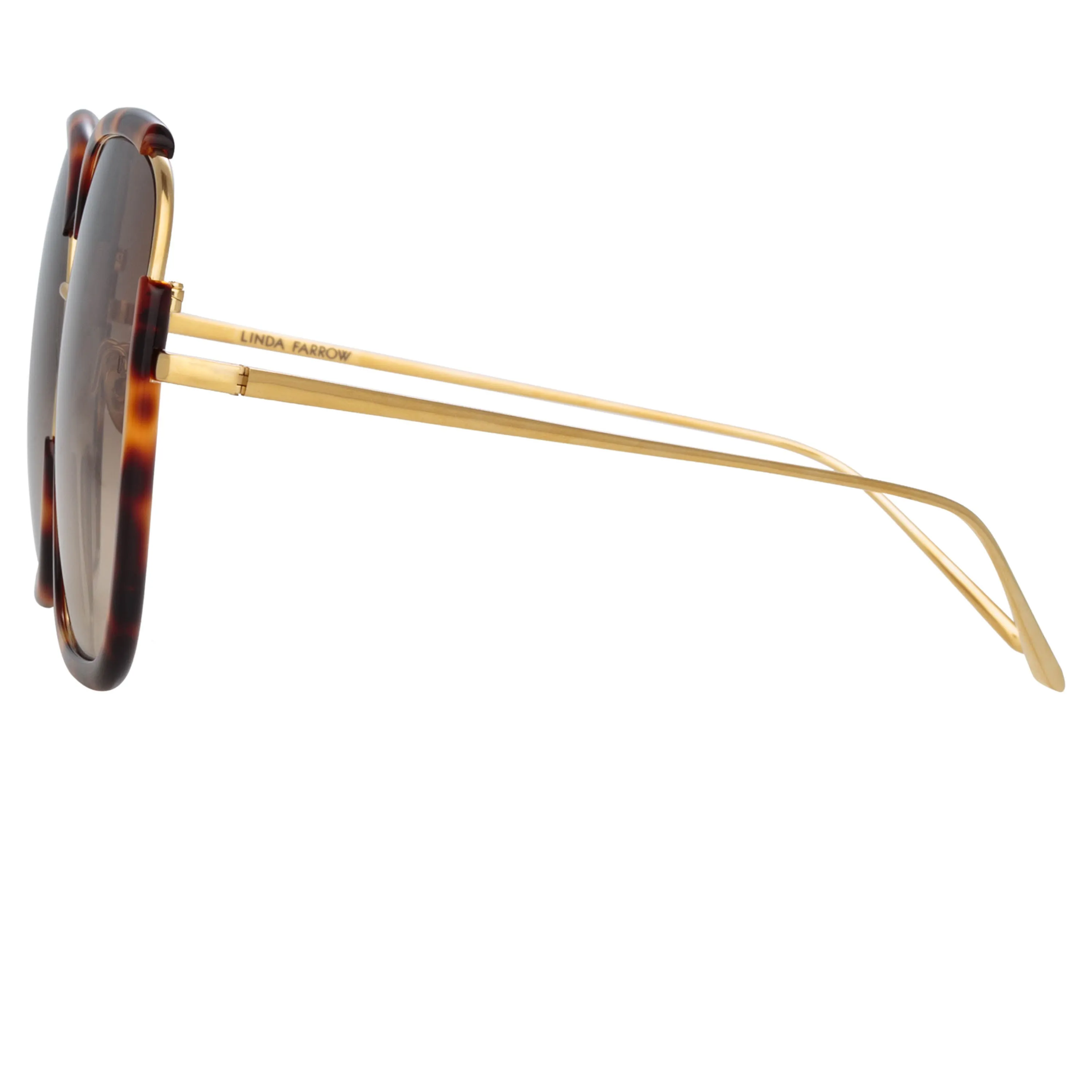 Natalia Oversized Sunglasses in Tortoiseshell sold by Linda Farrow product image thumbnail 4