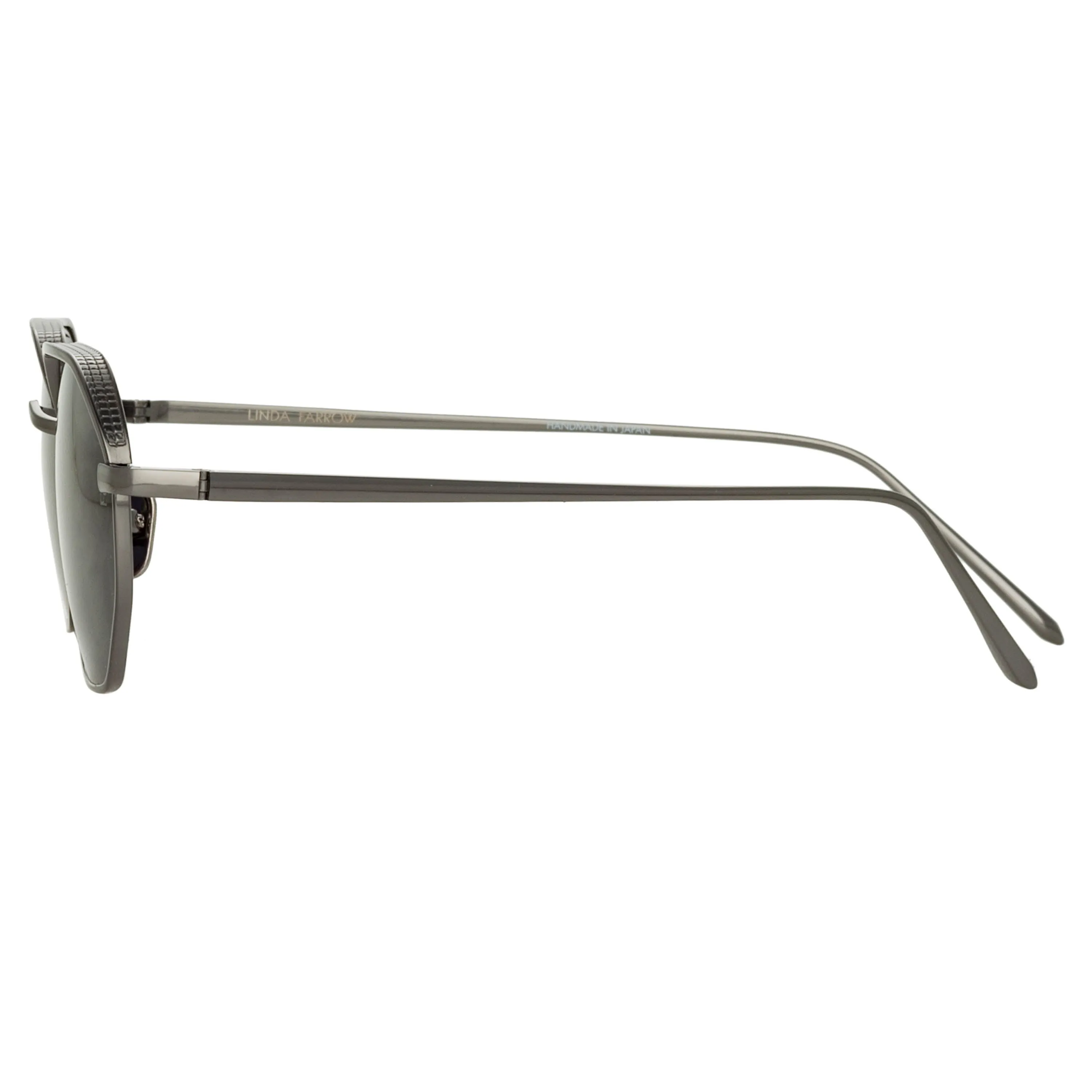 Shaw Angular Glasses in Nickel and Grey (Men's) sold by Linda Farrow product image thumbnail 4