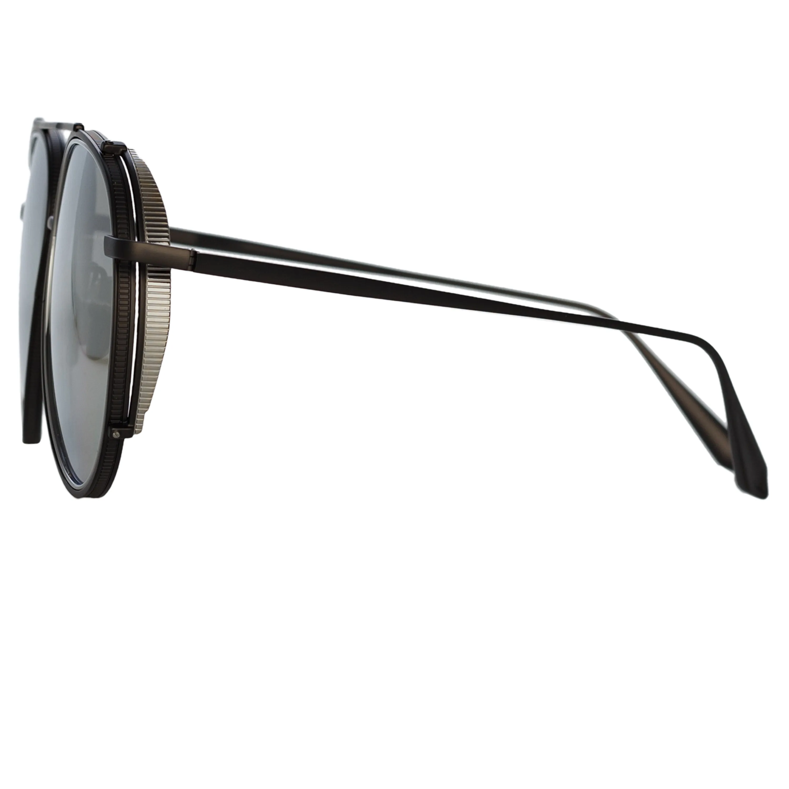 Torino Aviator Sunglasses in Nickel sold by Linda Farrow product image thumbnail 3