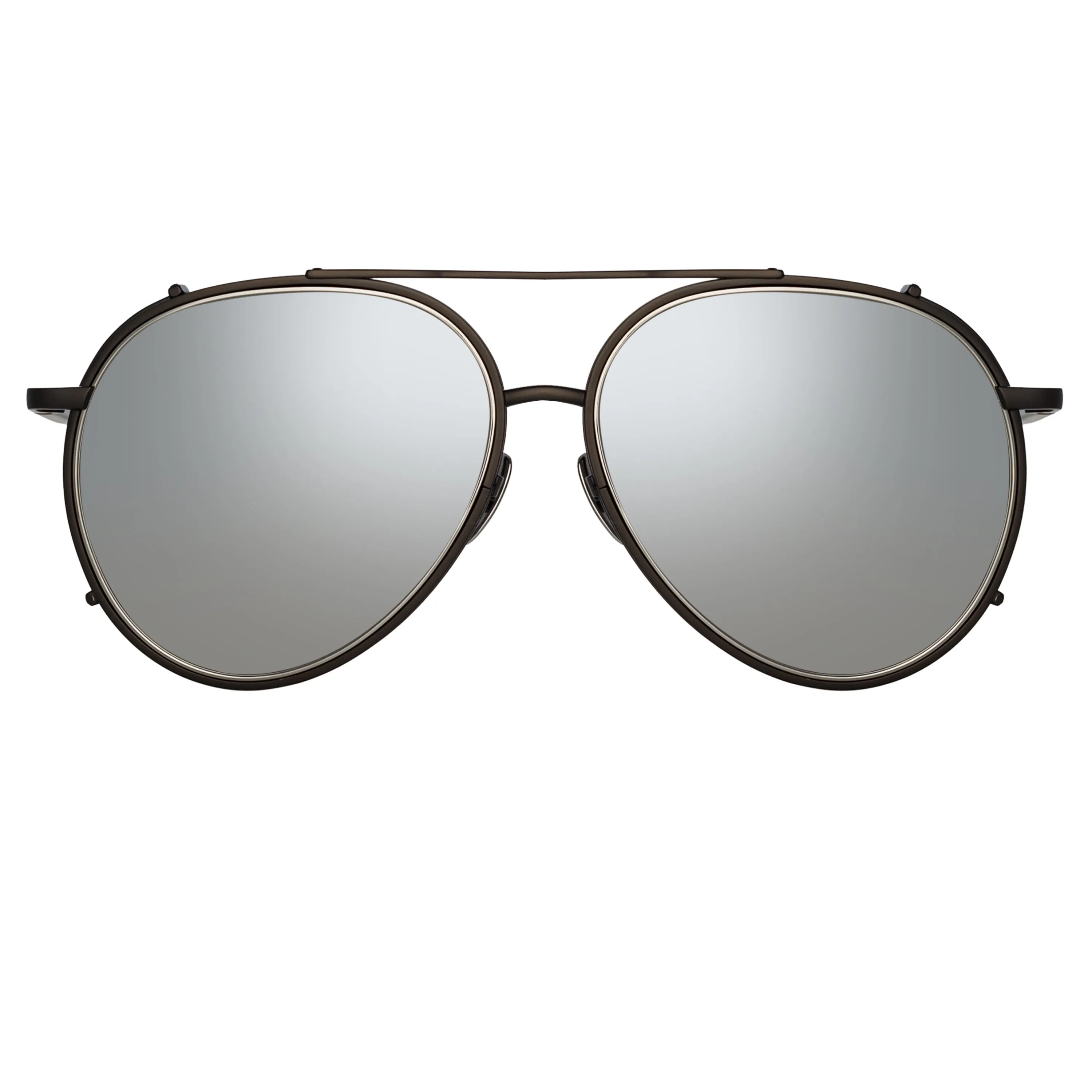 Torino Aviator Sunglasses in Nickel sold by Linda Farrow product image thumbnail 2