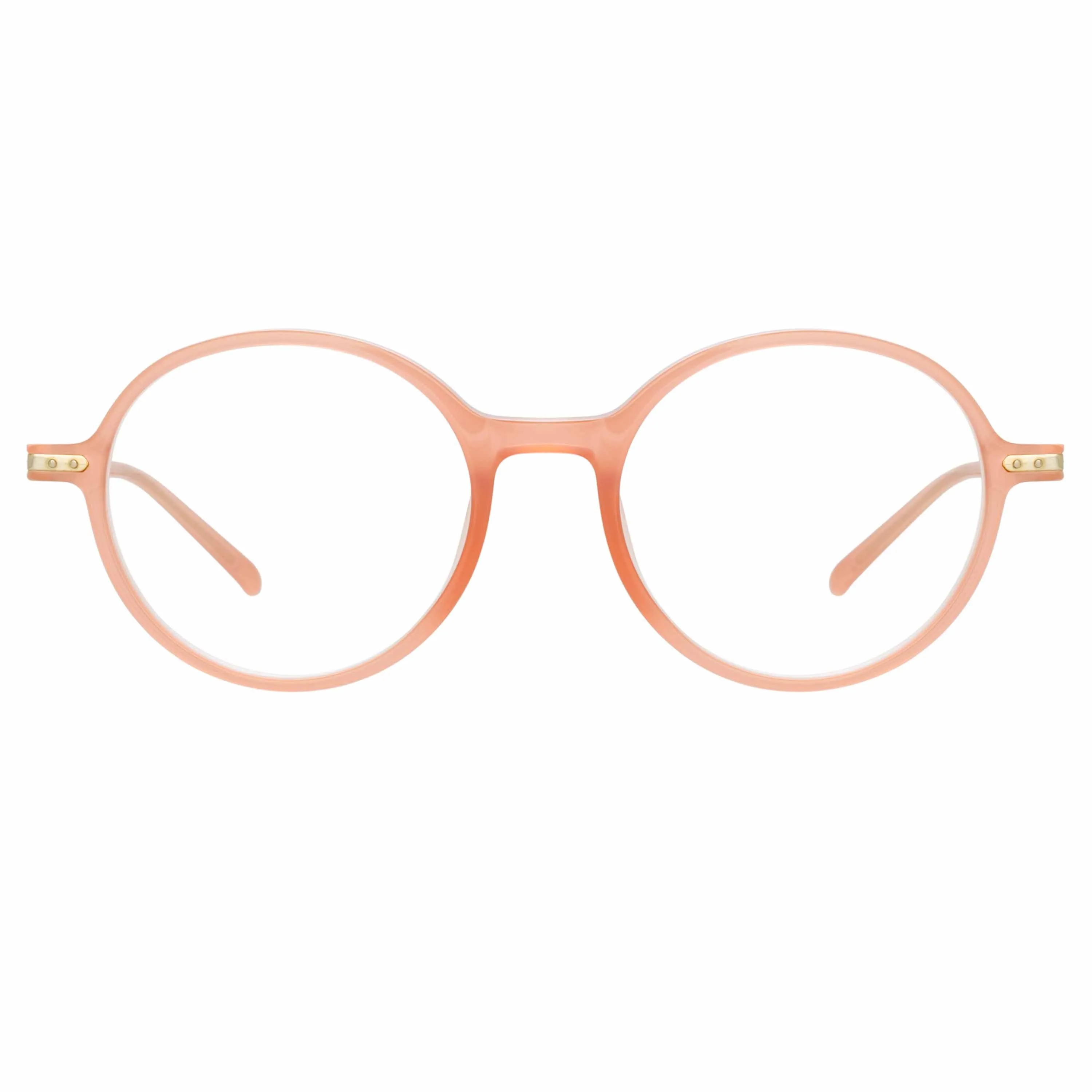 Merrick A Oval Optical Frame in Nectarine sold by Linda Farrow