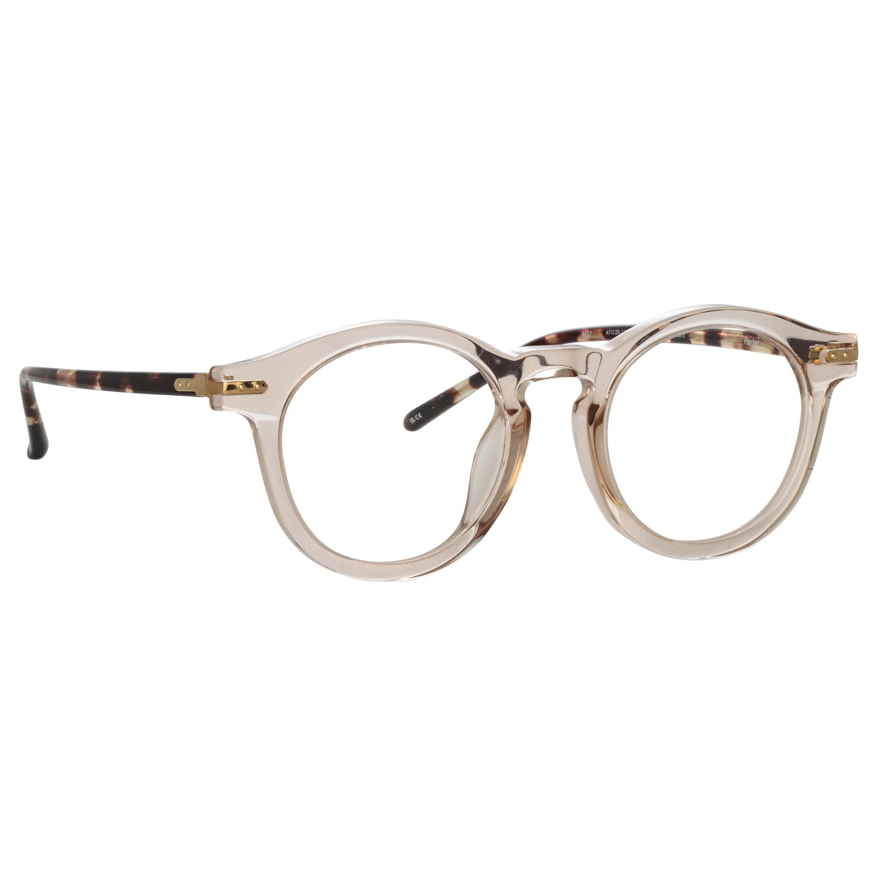 Parler Oval Optical Frame in Ash sold by Linda Farrow