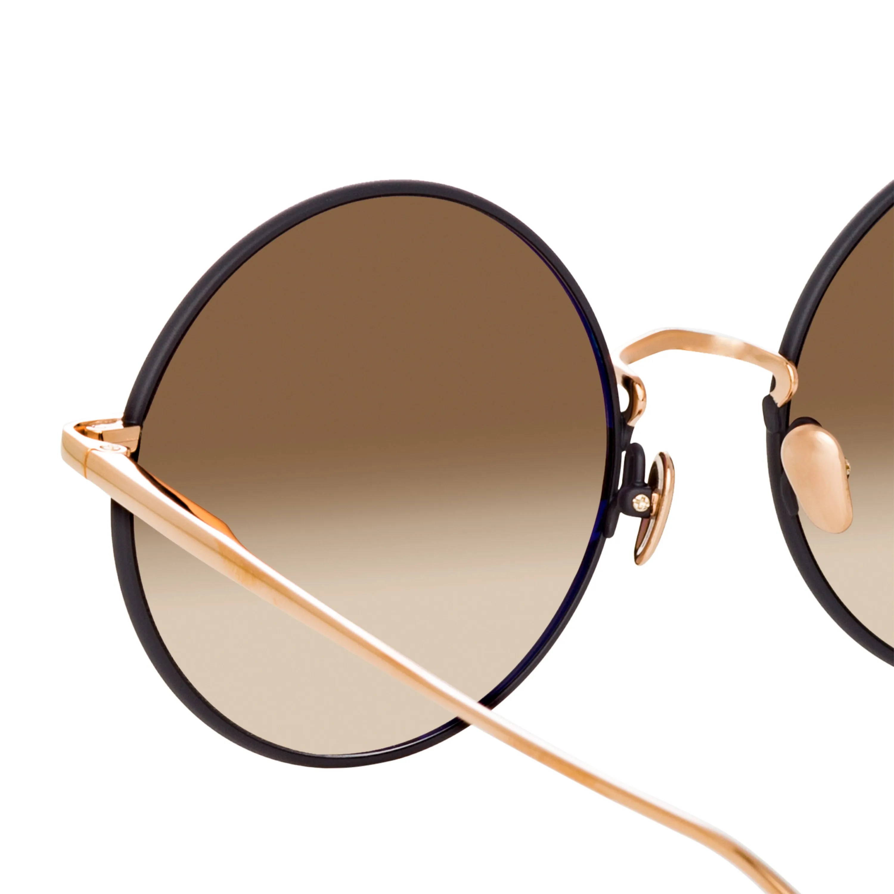 Bea Round Sunglasses in Rose Gold sold by Linda Farrow product image thumbnail 5