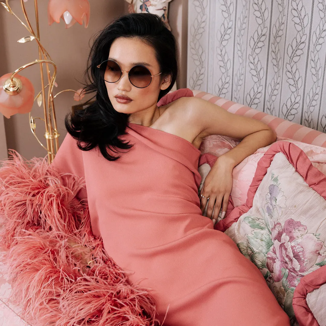 Bea Round Sunglasses in Rose Gold sold by Linda Farrow product image thumbnail 2