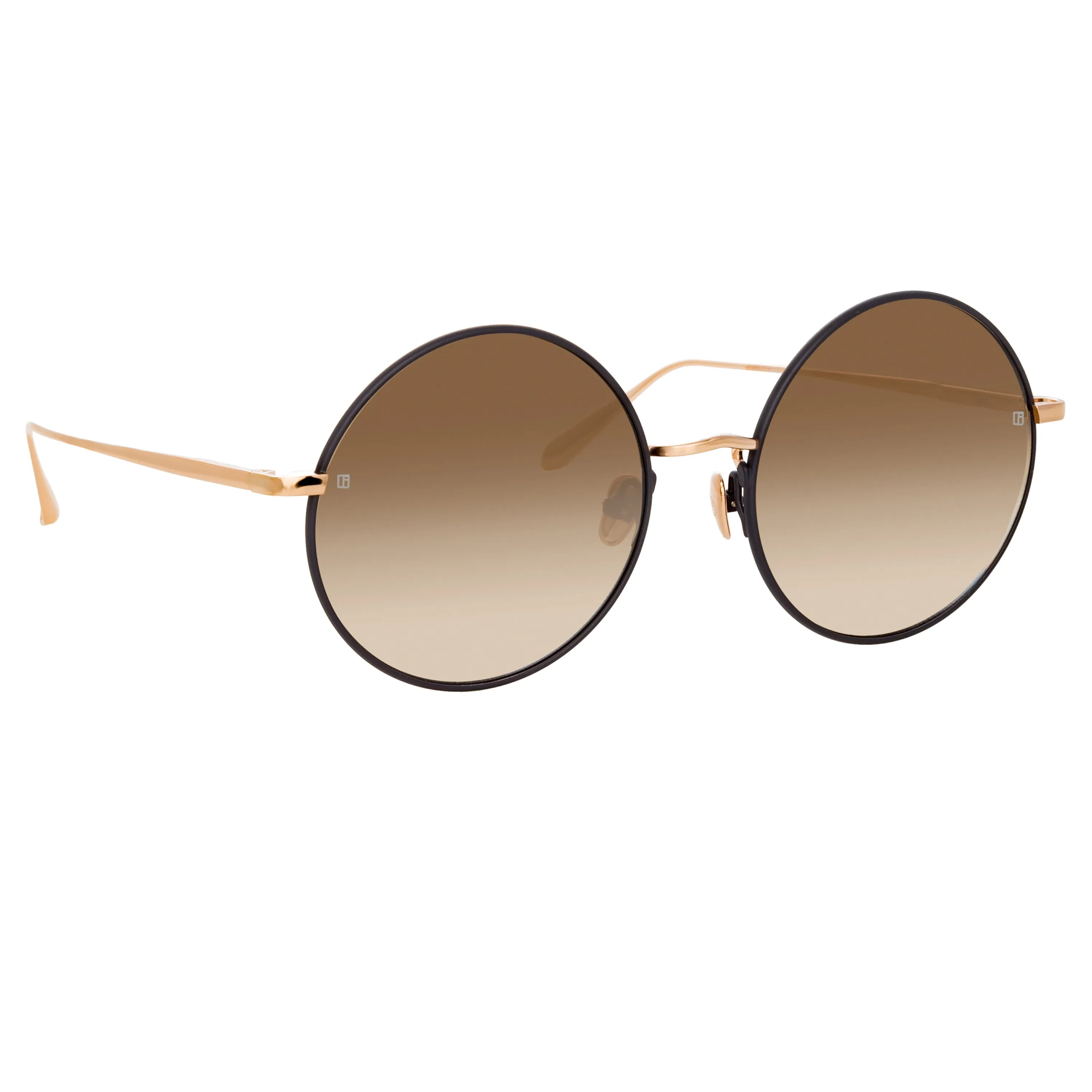 Bea Round Sunglasses in Rose Gold sold by Linda Farrow product image thumbnail 3