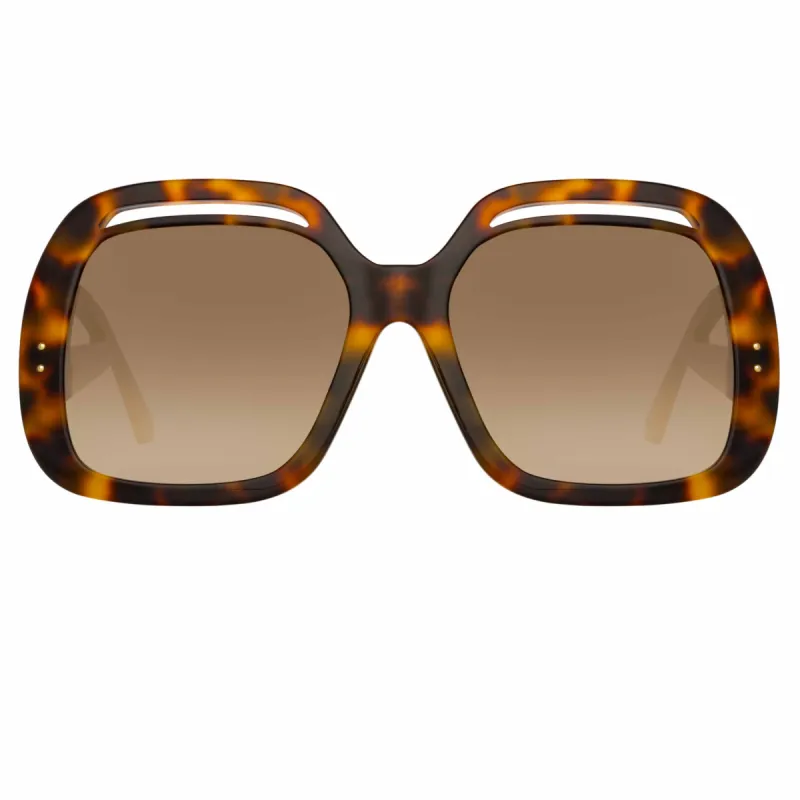 Renata Oversized Sunglasses in Tortoiseshell sold by Linda Farrow
