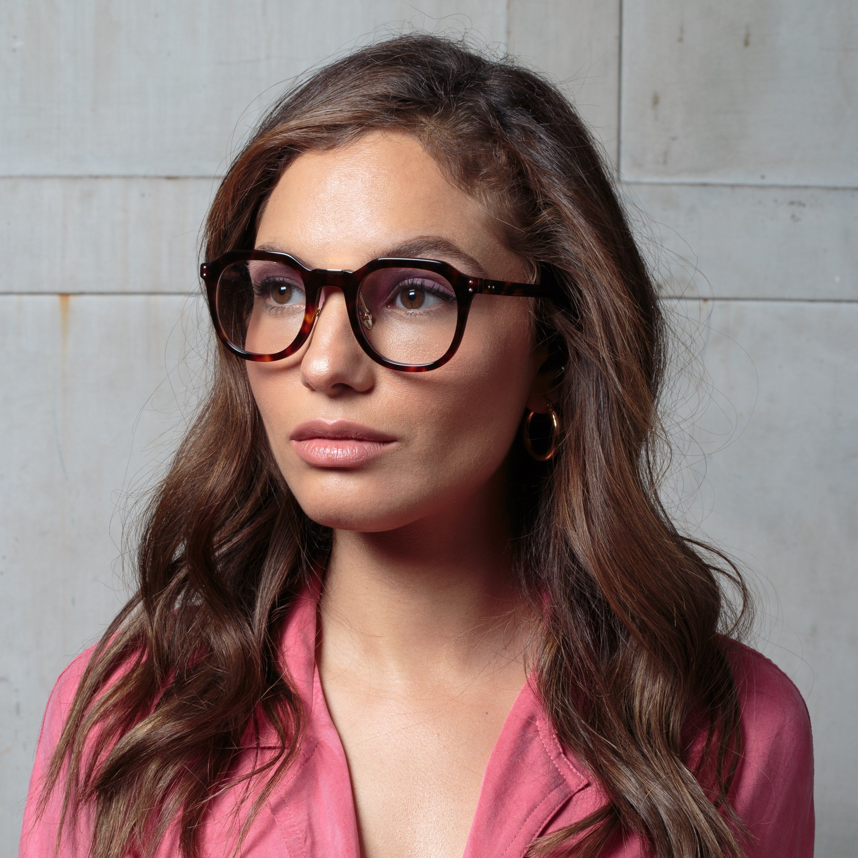 Fletcher Optical Angular Frame in Tortoiseshell sold by Linda Farrow