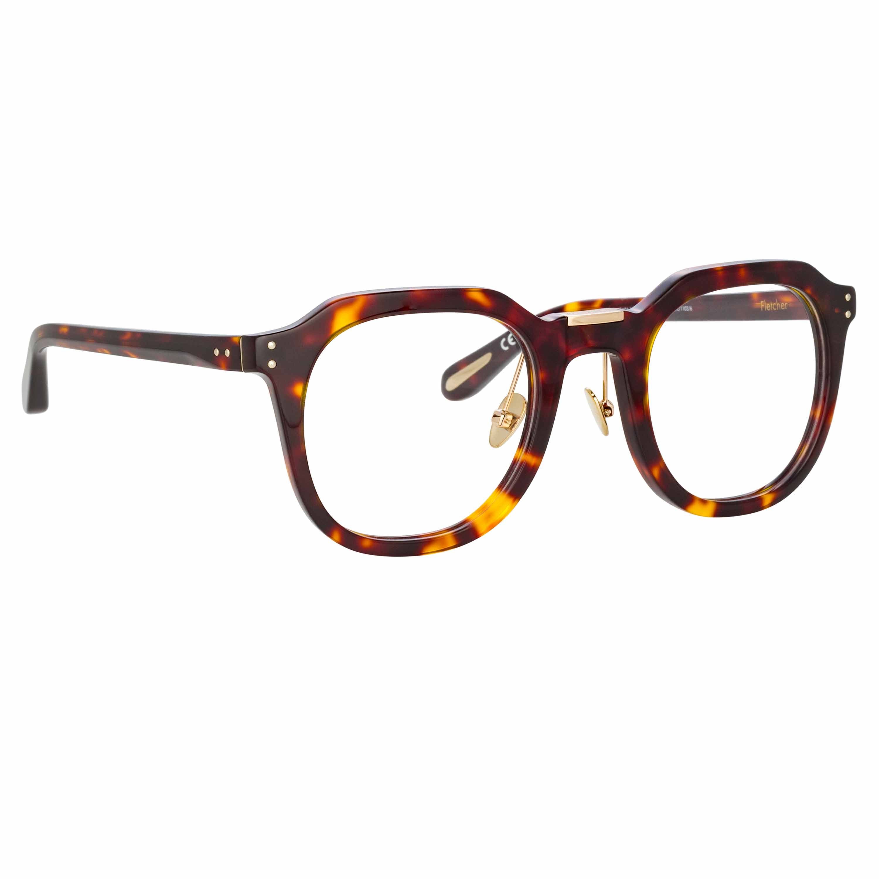 Fletcher Optical Angular Frame in Tortoiseshell sold by Linda Farrow product image thumbnail 3