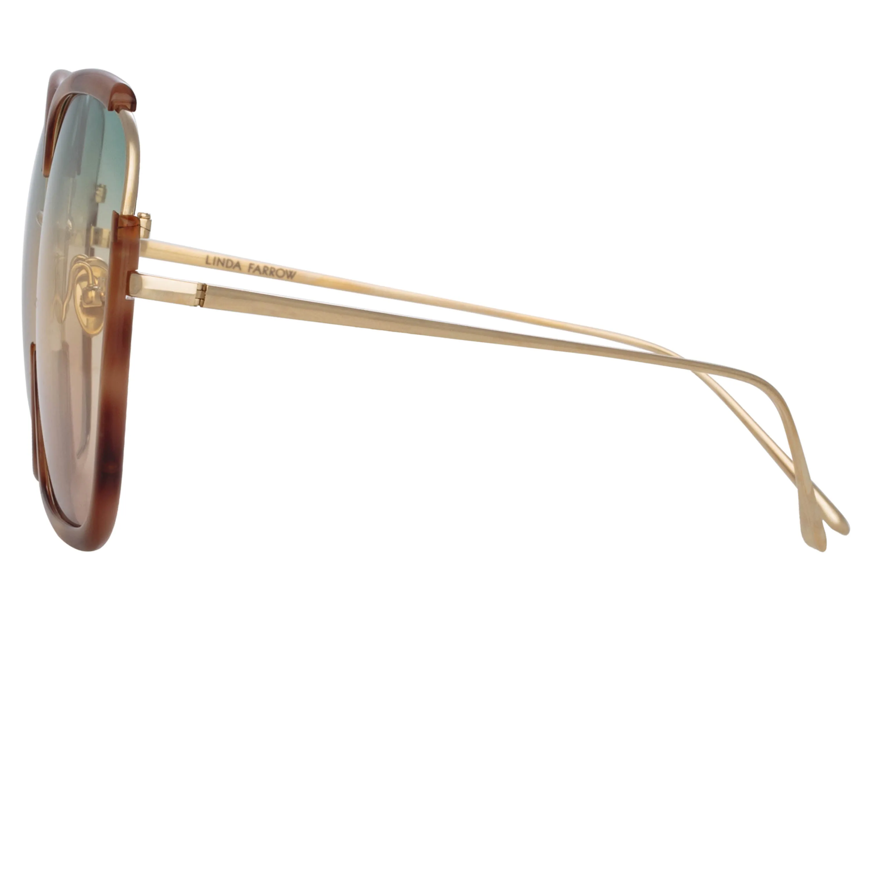 Natalia Oversized Sunglasses in Horn sold by Linda Farrow product image thumbnail 4