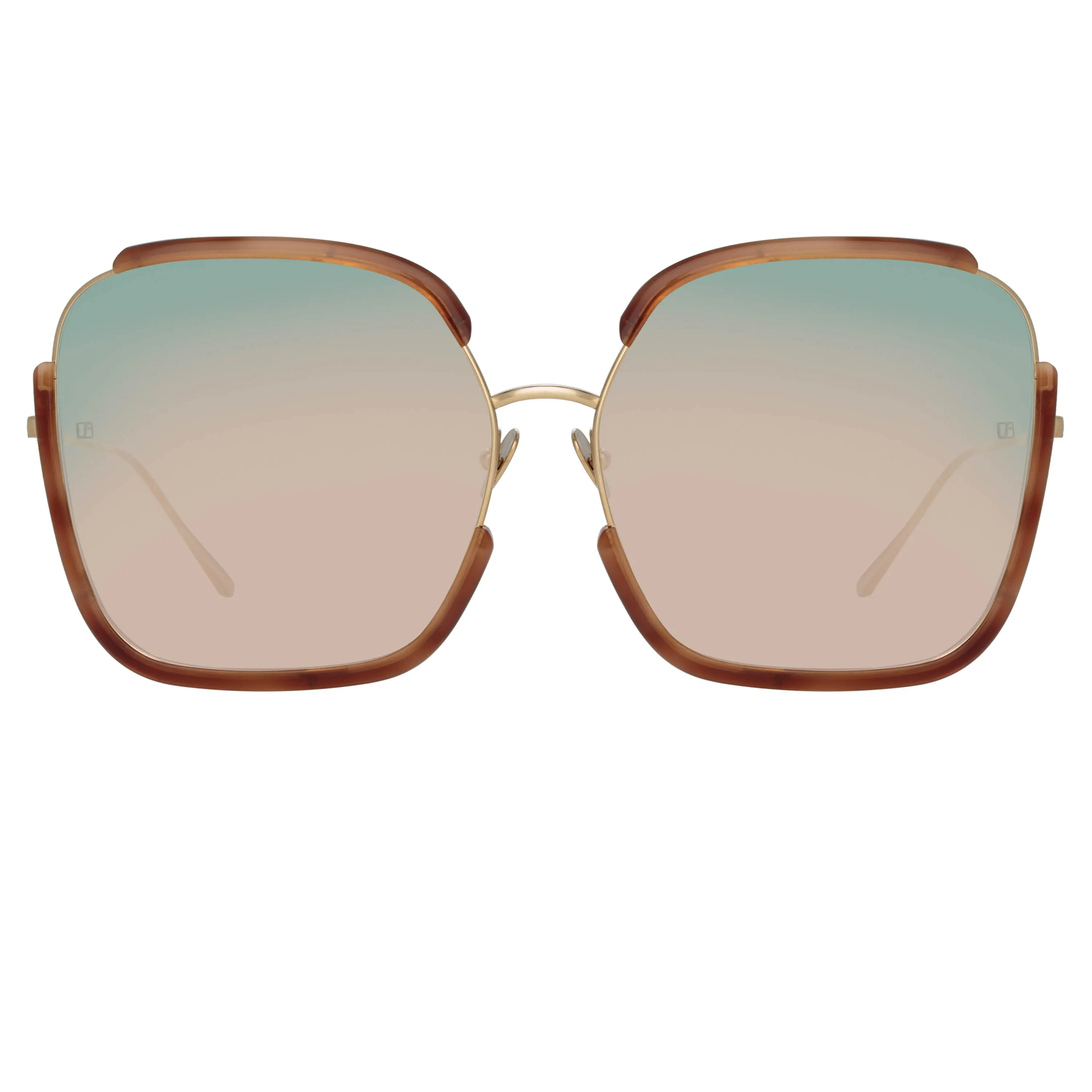 Natalia Oversized Sunglasses in Horn sold by Linda Farrow