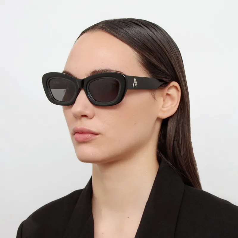 The Attico Rania Cat Eye Sunglasses in Black sold by Linda Farrow