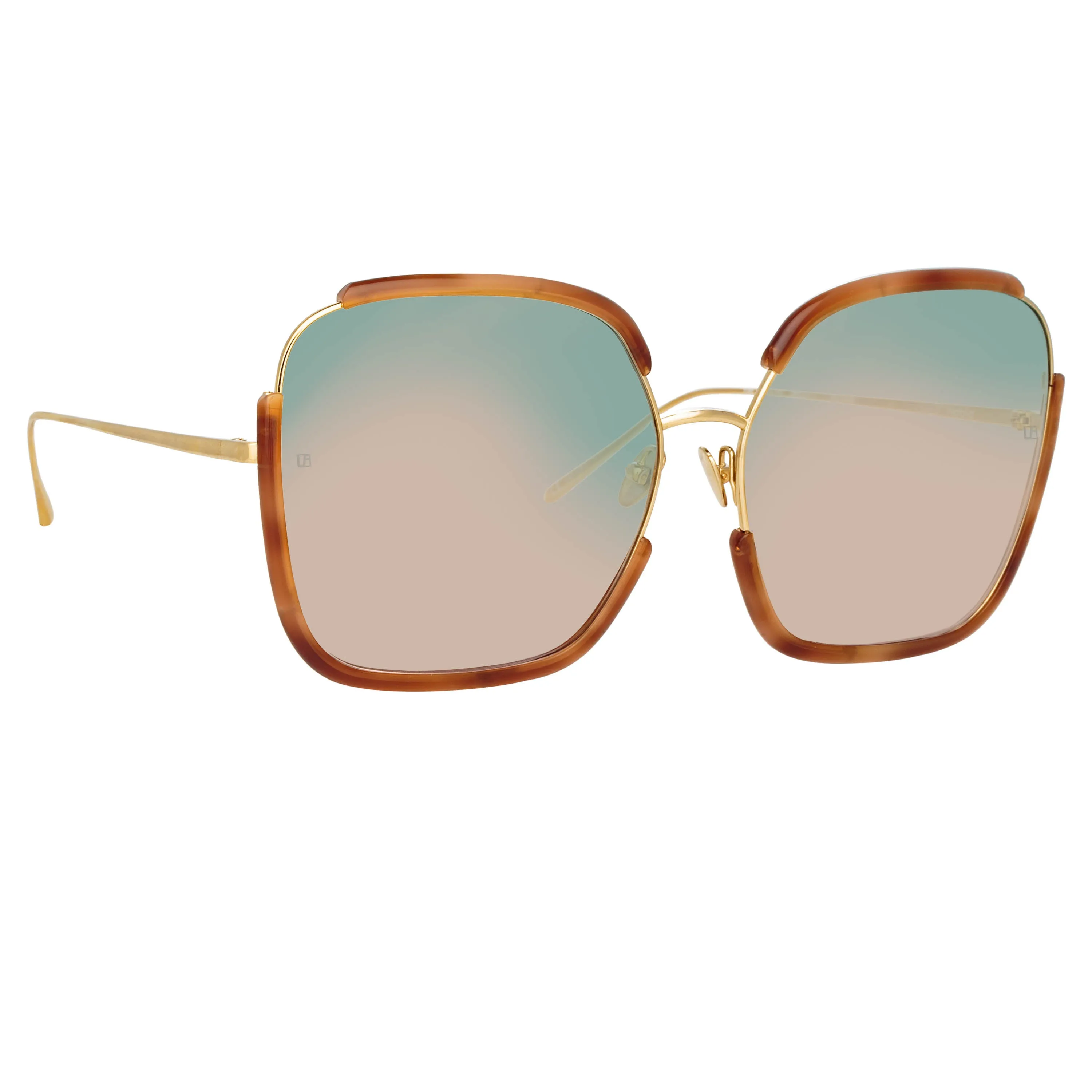 Natalia Oversized Sunglasses in Horn sold by Linda Farrow product image thumbnail 3