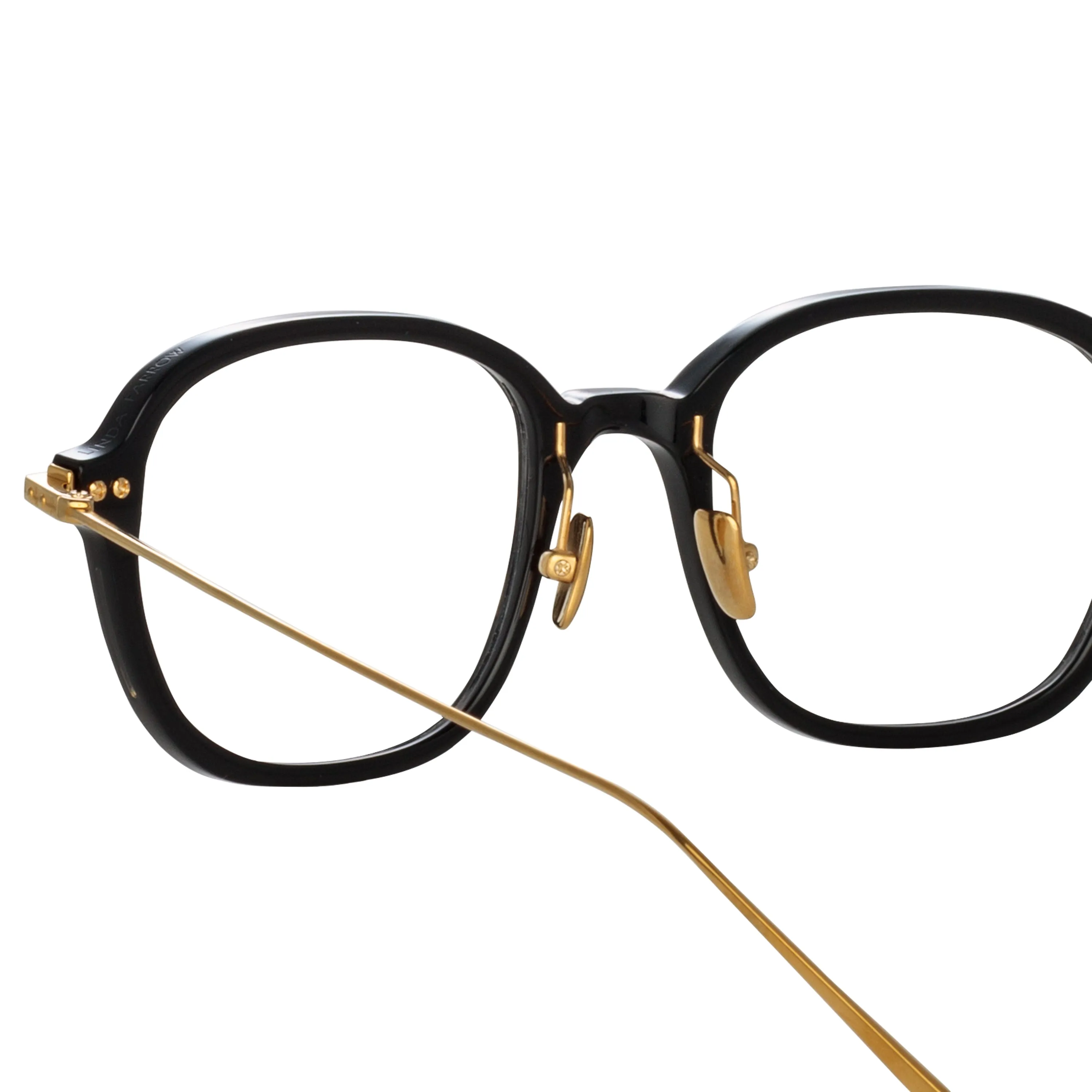 Lane Square Optical Frame in Black Men's (Asian Fit) sold by Linda Farrow product image thumbnail 5