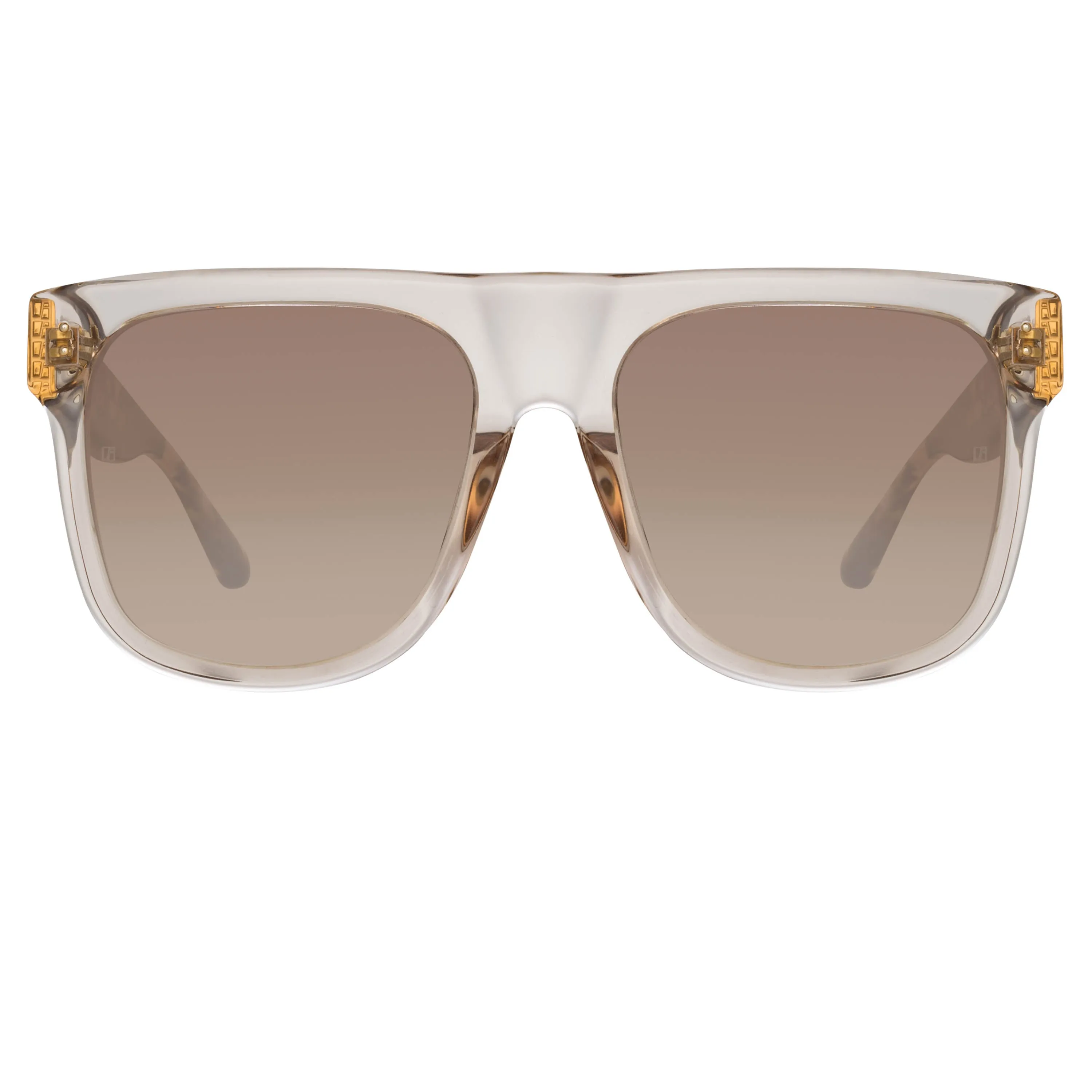 Carolina Flat Top Sunglasses in Ash sold by Linda Farrow product image thumbnail 2