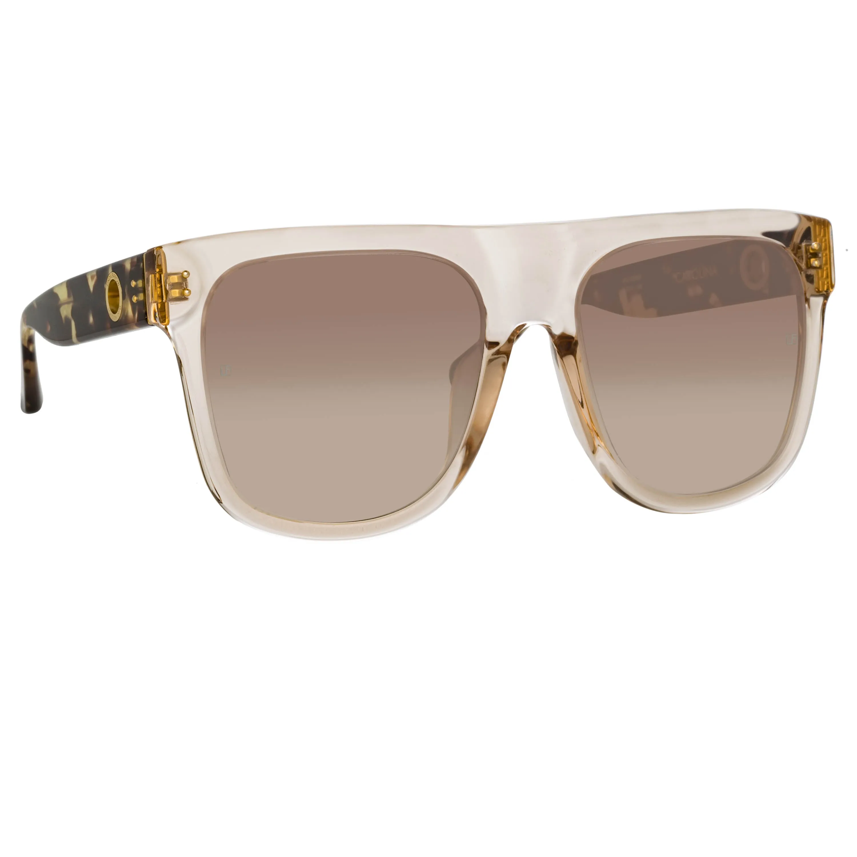 Carolina Flat Top Sunglasses in Ash sold by Linda Farrow product image thumbnail 3