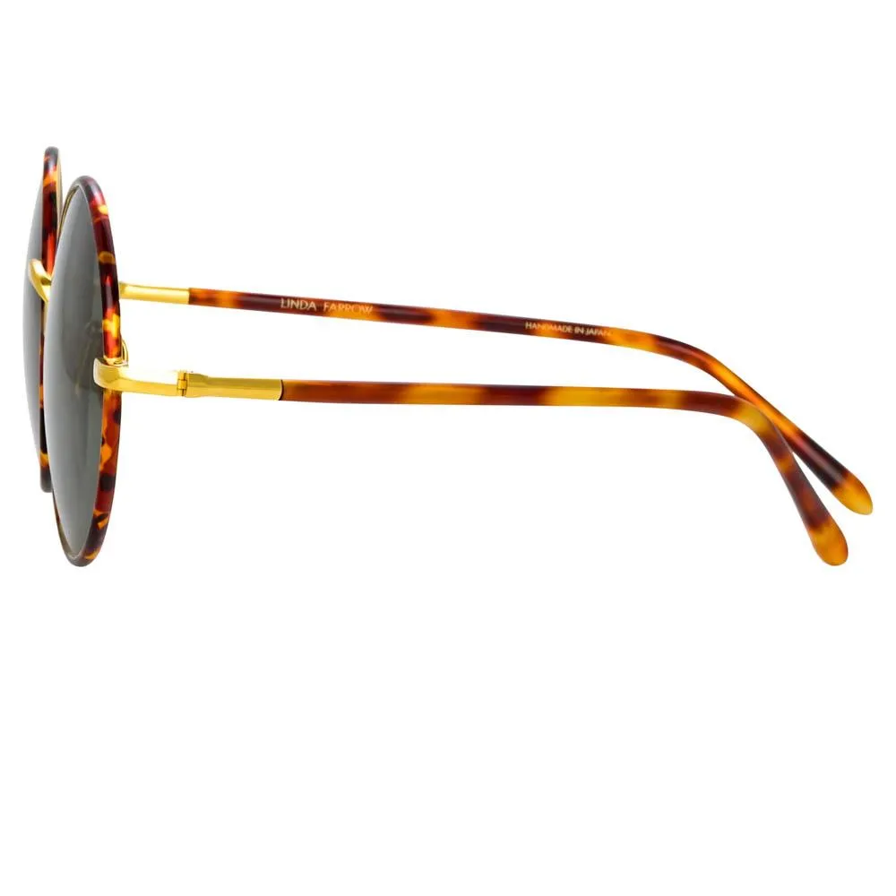 Welch Round Sunglasses in Tortoiseshell sold by Linda Farrow product image thumbnail 4