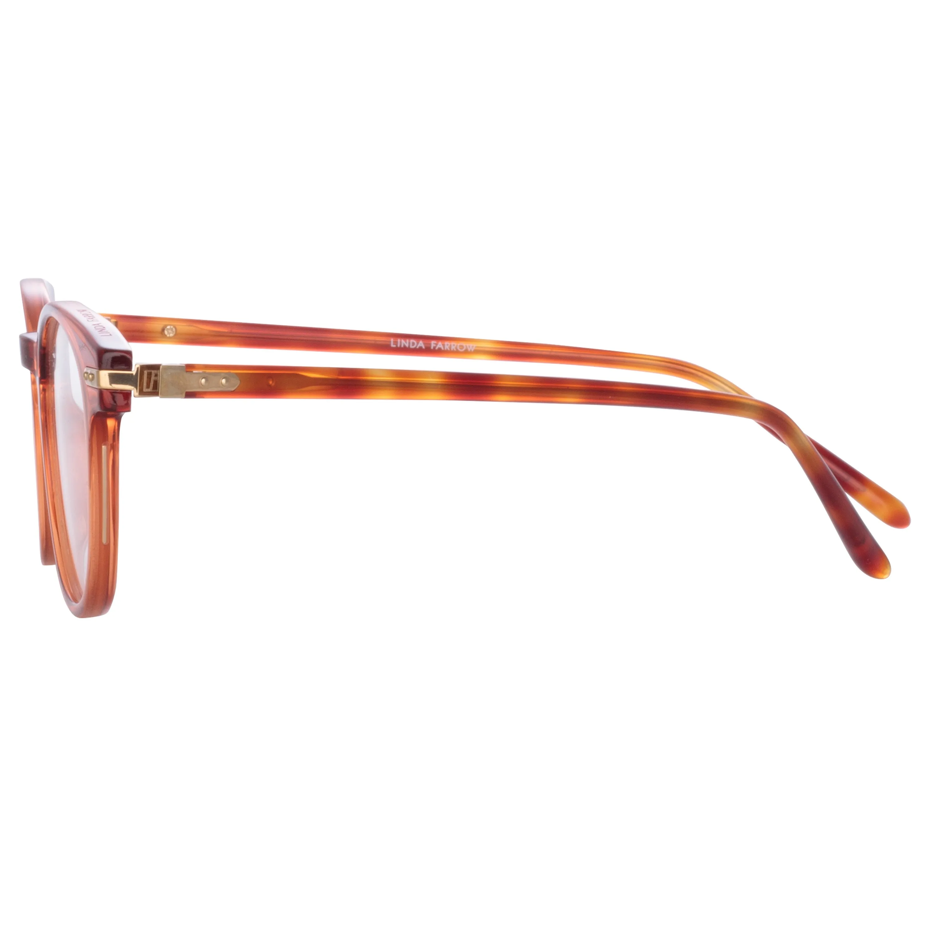 Bay Optical D-Frame in Amber (Asian Fit) sold by Linda Farrow product image thumbnail 3