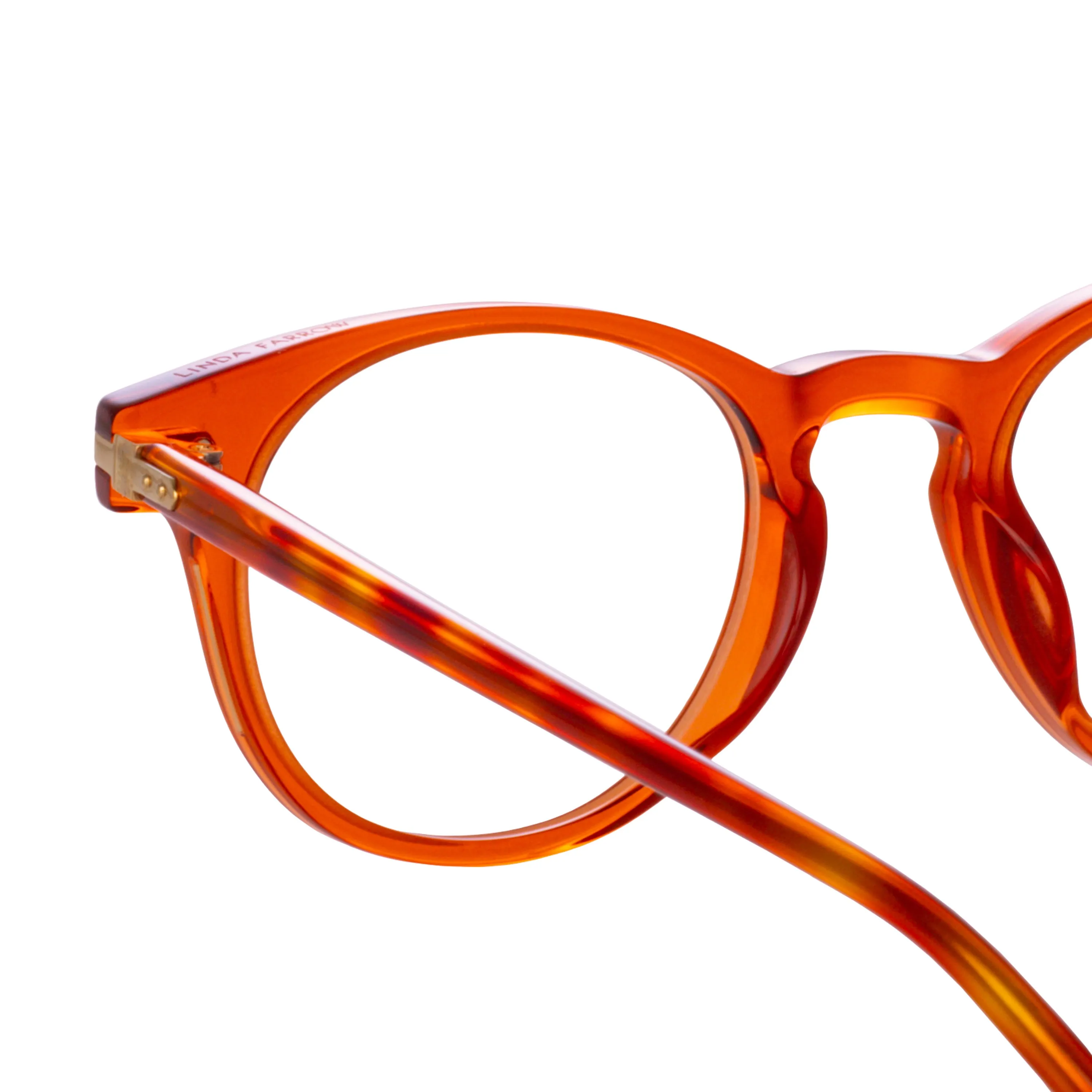 Bay Optical D-Frame in Amber (Asian Fit) sold by Linda Farrow product image thumbnail 4
