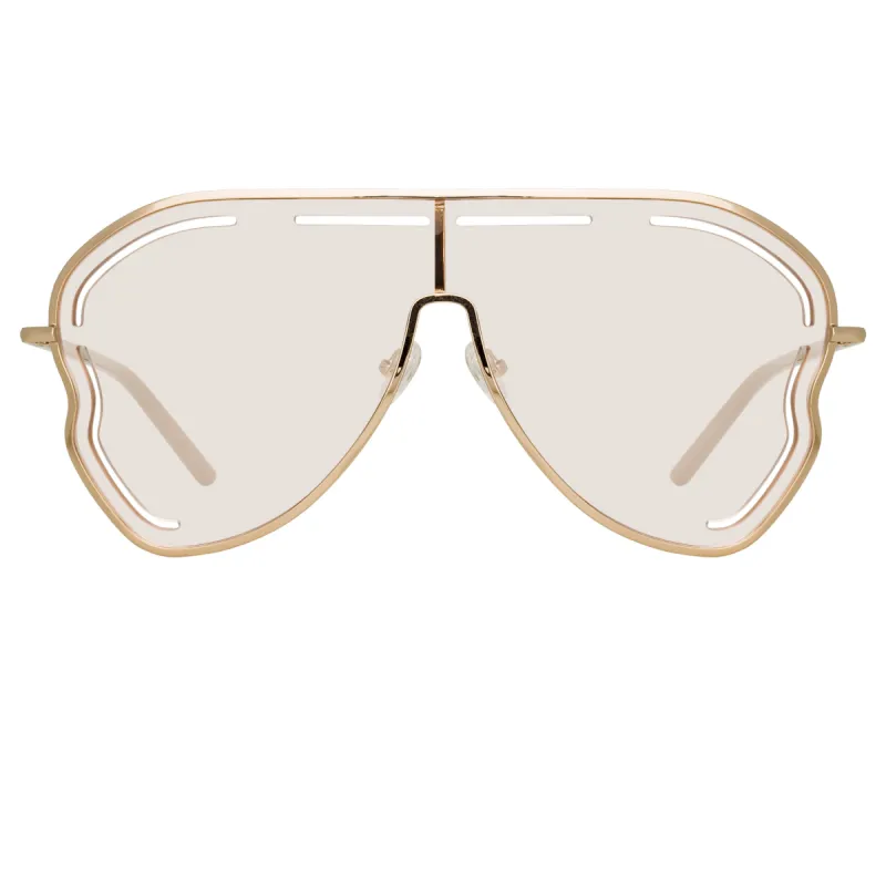 Matthew Williamson Gardenia Sunglasses in Light Gold and Pink sold by Linda Farrow