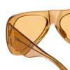 The Attico Edie Aviator Sunglasses in Sand sold by Linda Farrow