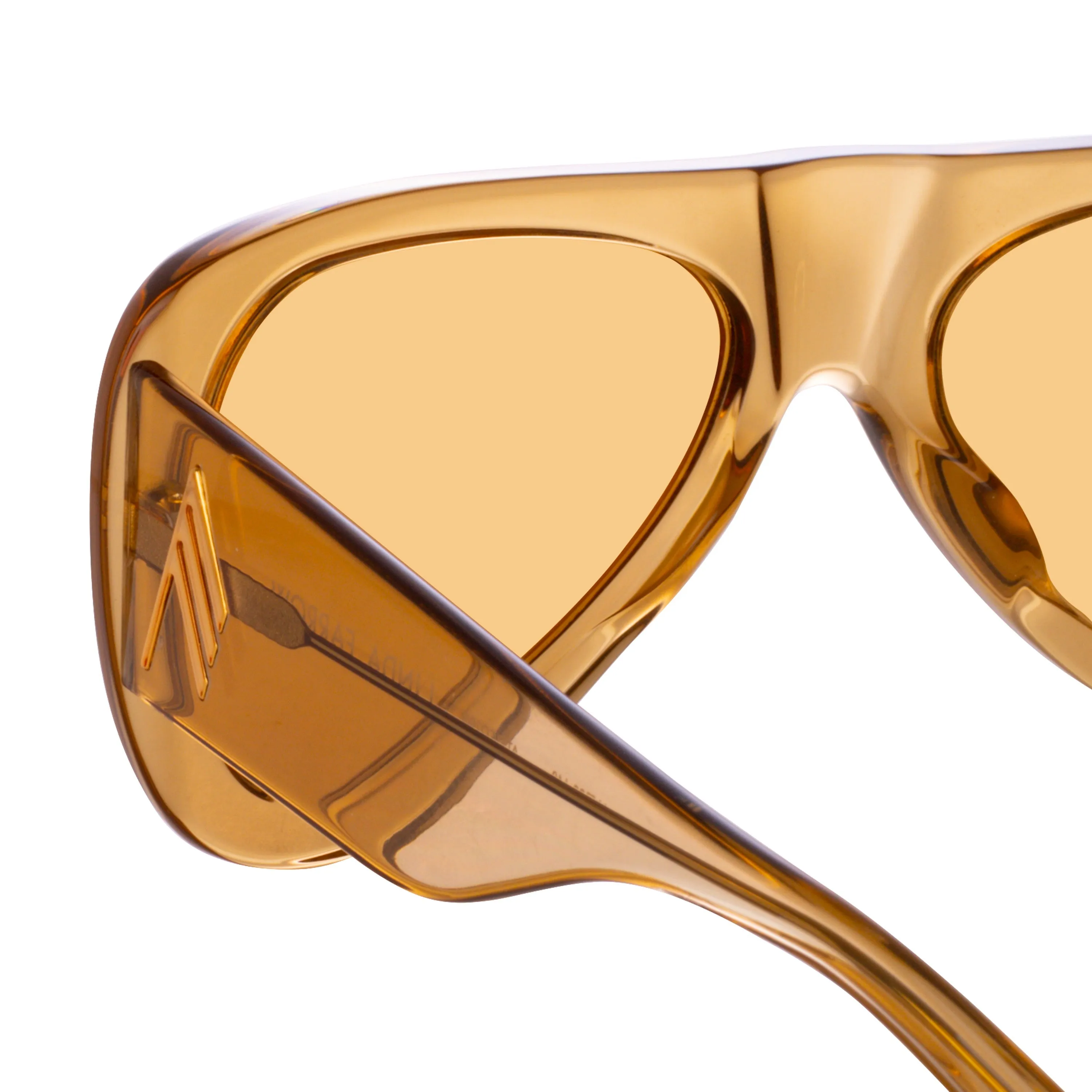 The Attico Edie Aviator Sunglasses in Sand sold by Linda Farrow product image thumbnail 4