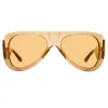 The Attico Edie Aviator Sunglasses in Sand sold by Linda Farrow