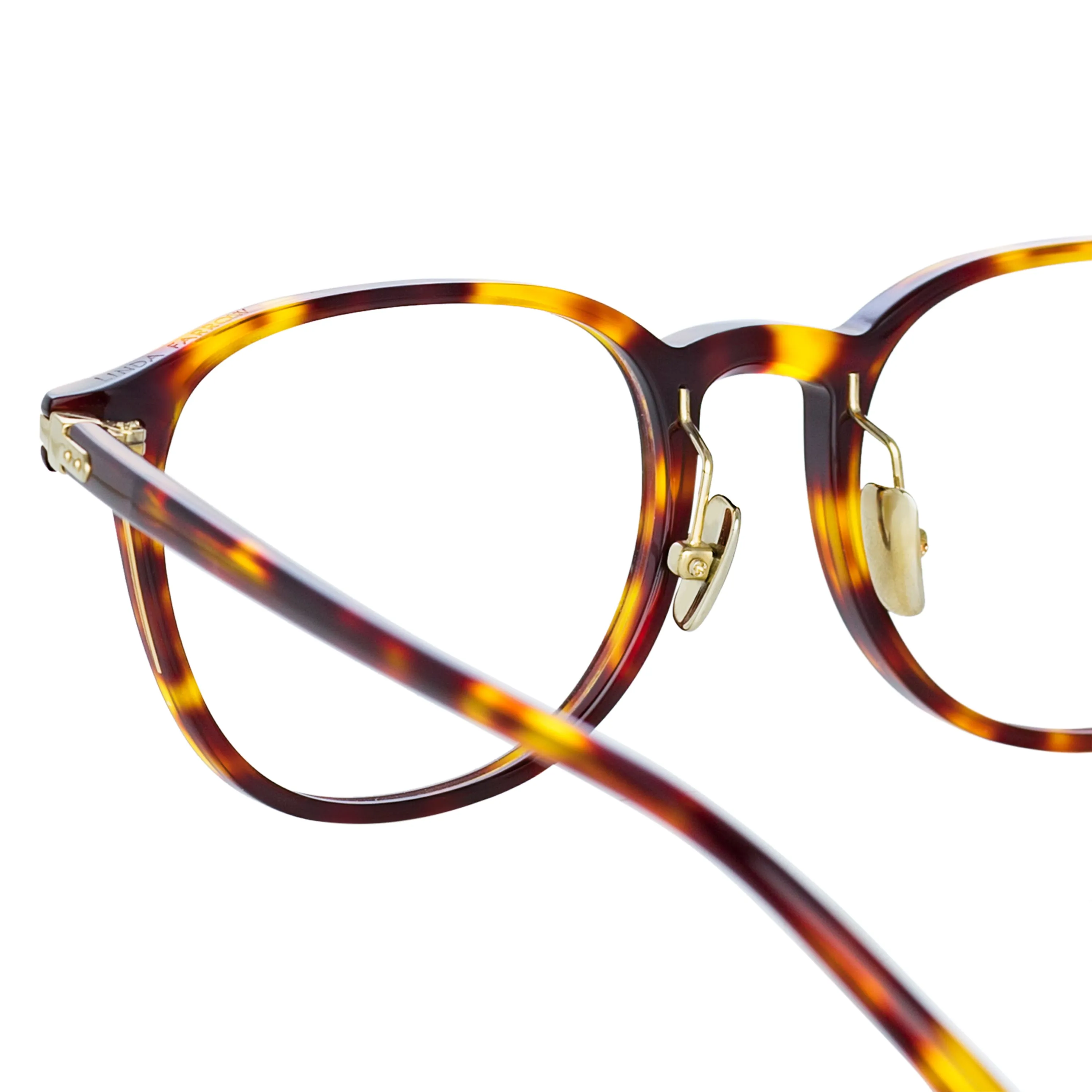 Arnold A Angular Optical Frame in Tortoiseshell sold by Linda Farrow product image thumbnail 4
