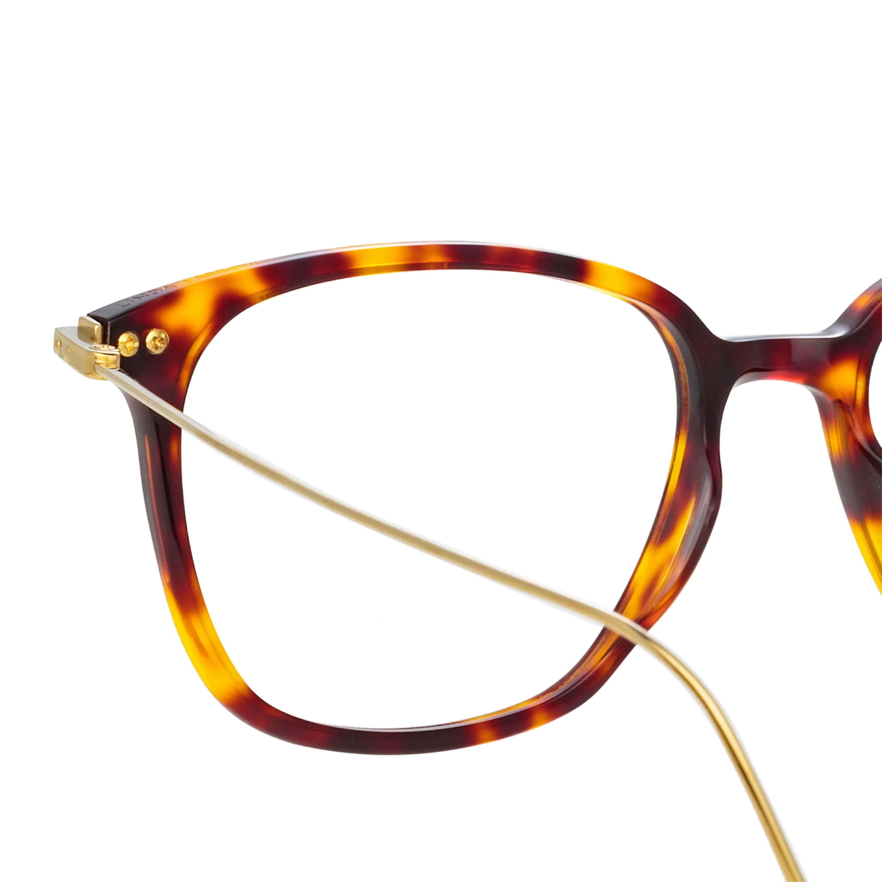 Coffey Rectangular Optical Frame in Tortoiseshell sold by Linda Farrow product image thumbnail 4