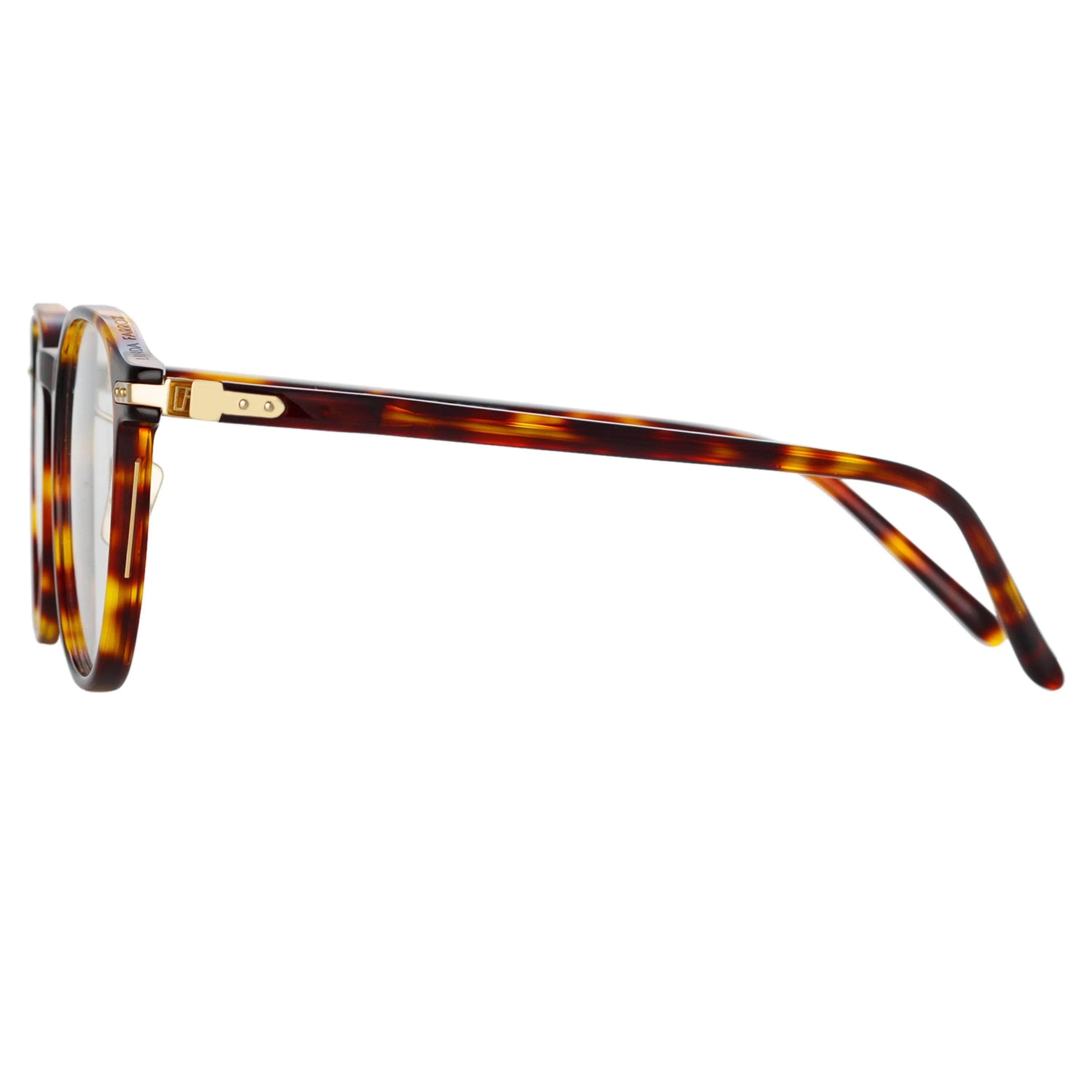 Arnold A Angular Optical Frame in Tortoiseshell sold by Linda Farrow product image thumbnail 3