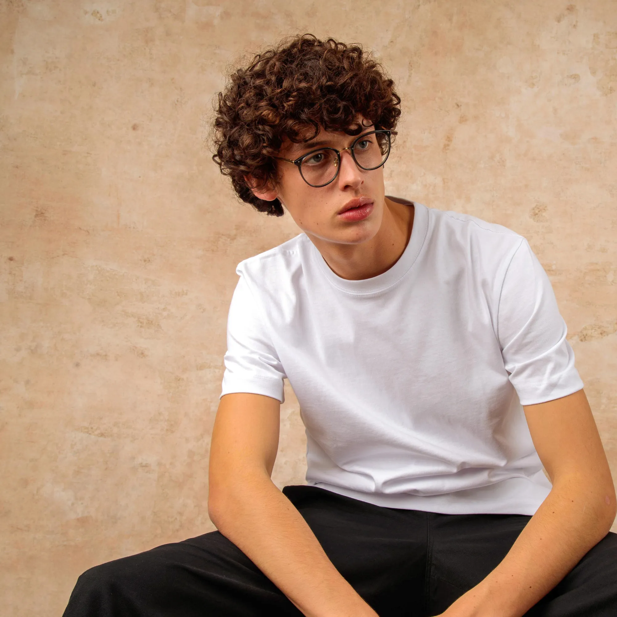 Men's Calthorpe Oval Optical Frame in Navy sold by Linda Farrow