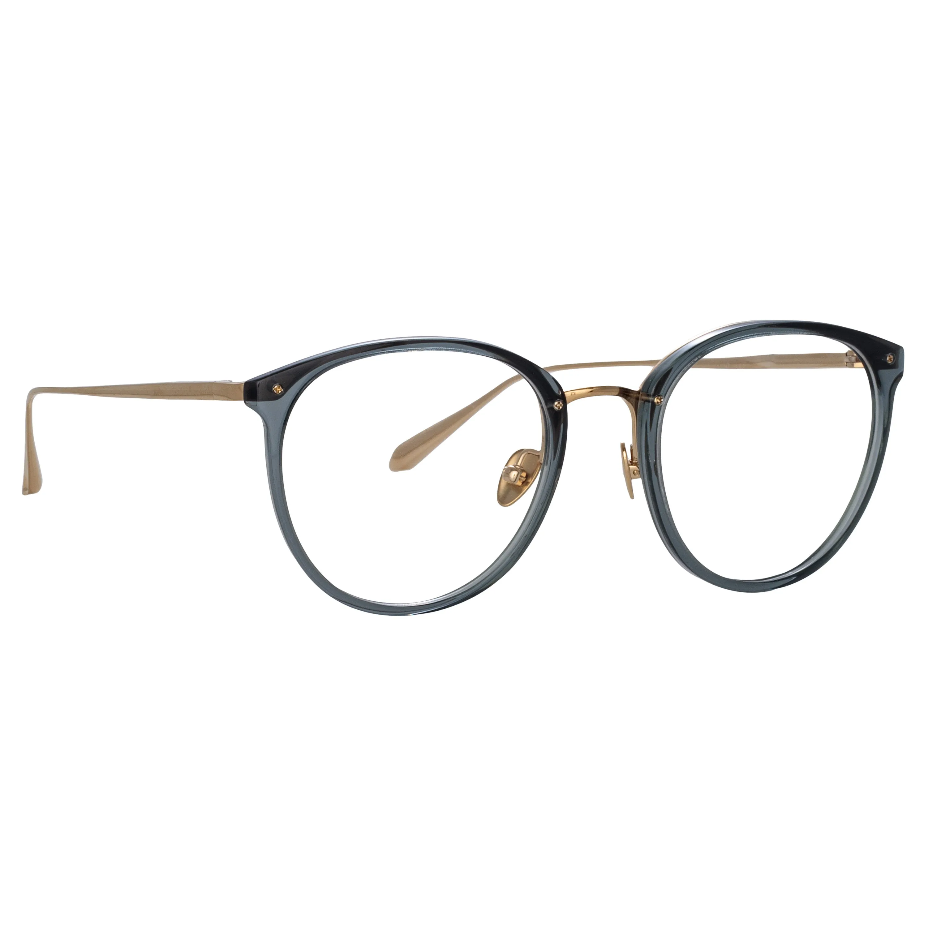 Men's Calthorpe Oval Optical Frame in Navy sold by Linda Farrow product image thumbnail 3