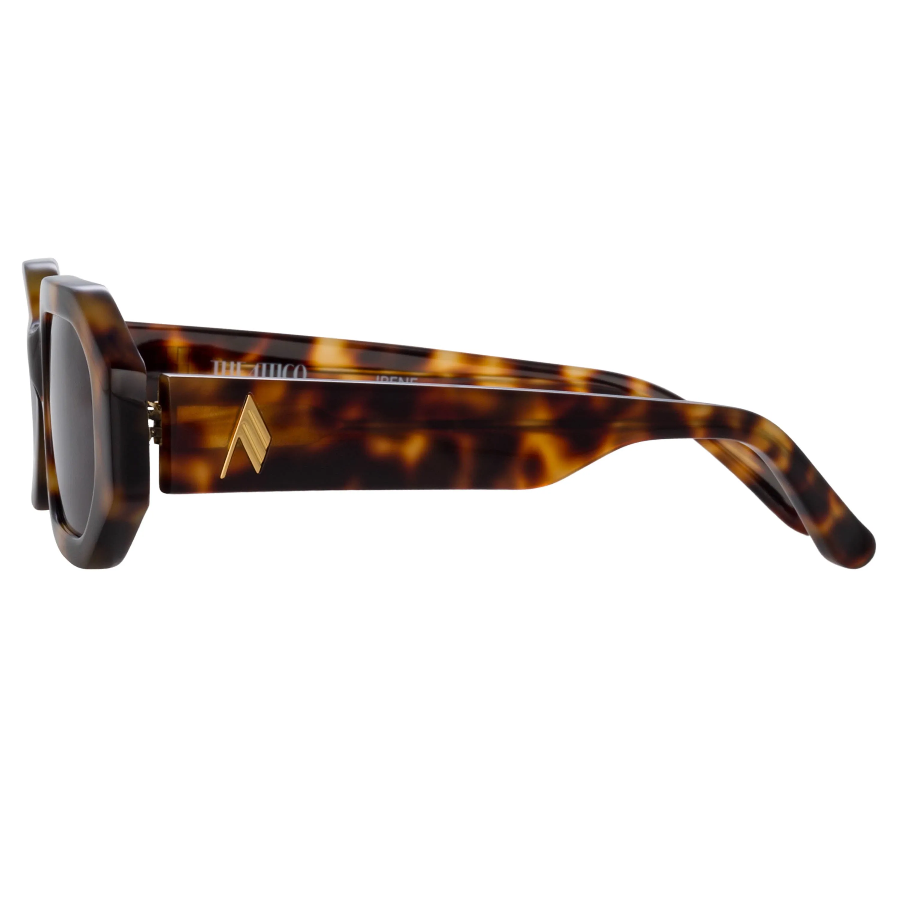 The Attico Irene Angular Sunglasses in Tortoiseshell sold by Linda Farrow product image thumbnail 4