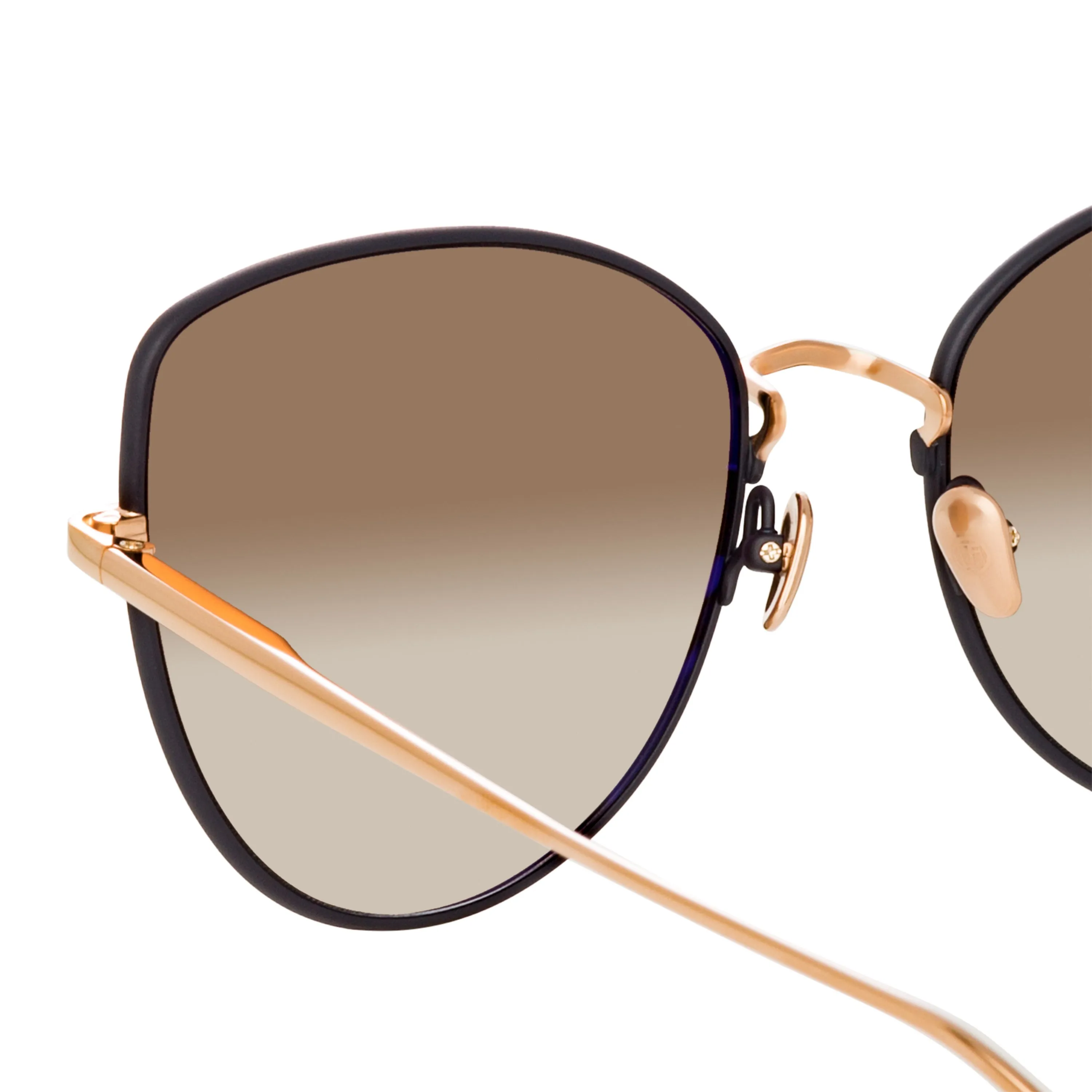Eloise Cat Eye Sunglasses in Rose Gold sold by Linda Farrow product image thumbnail 5