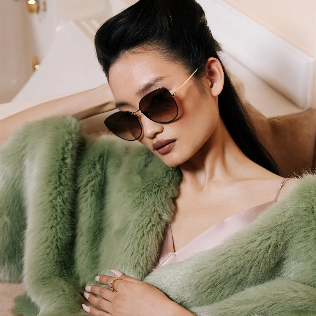 Eloise Cat Eye Sunglasses in Rose Gold sold by Linda Farrow product image thumbnail 2