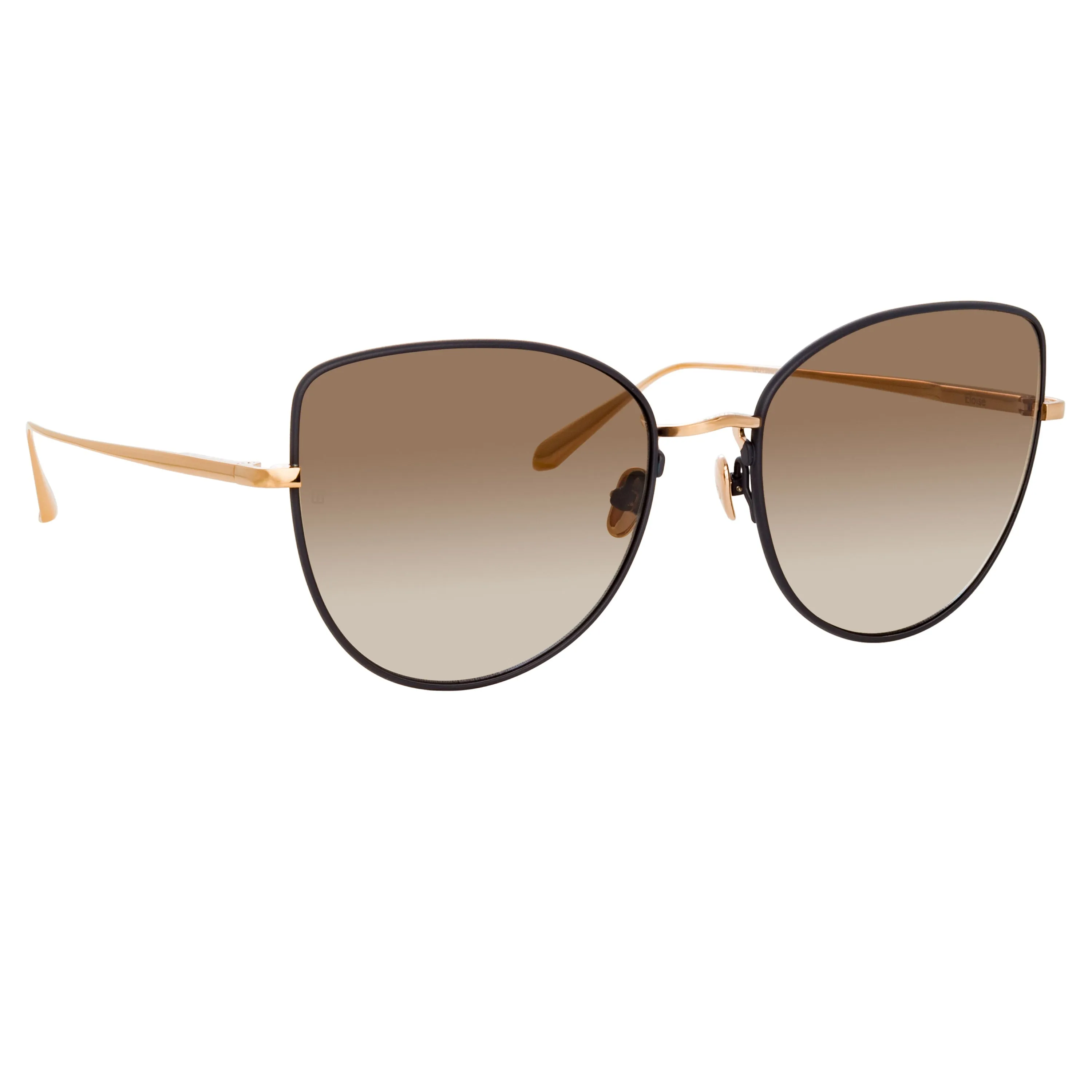 Eloise Cat Eye Sunglasses in Rose Gold sold by Linda Farrow product image thumbnail 3