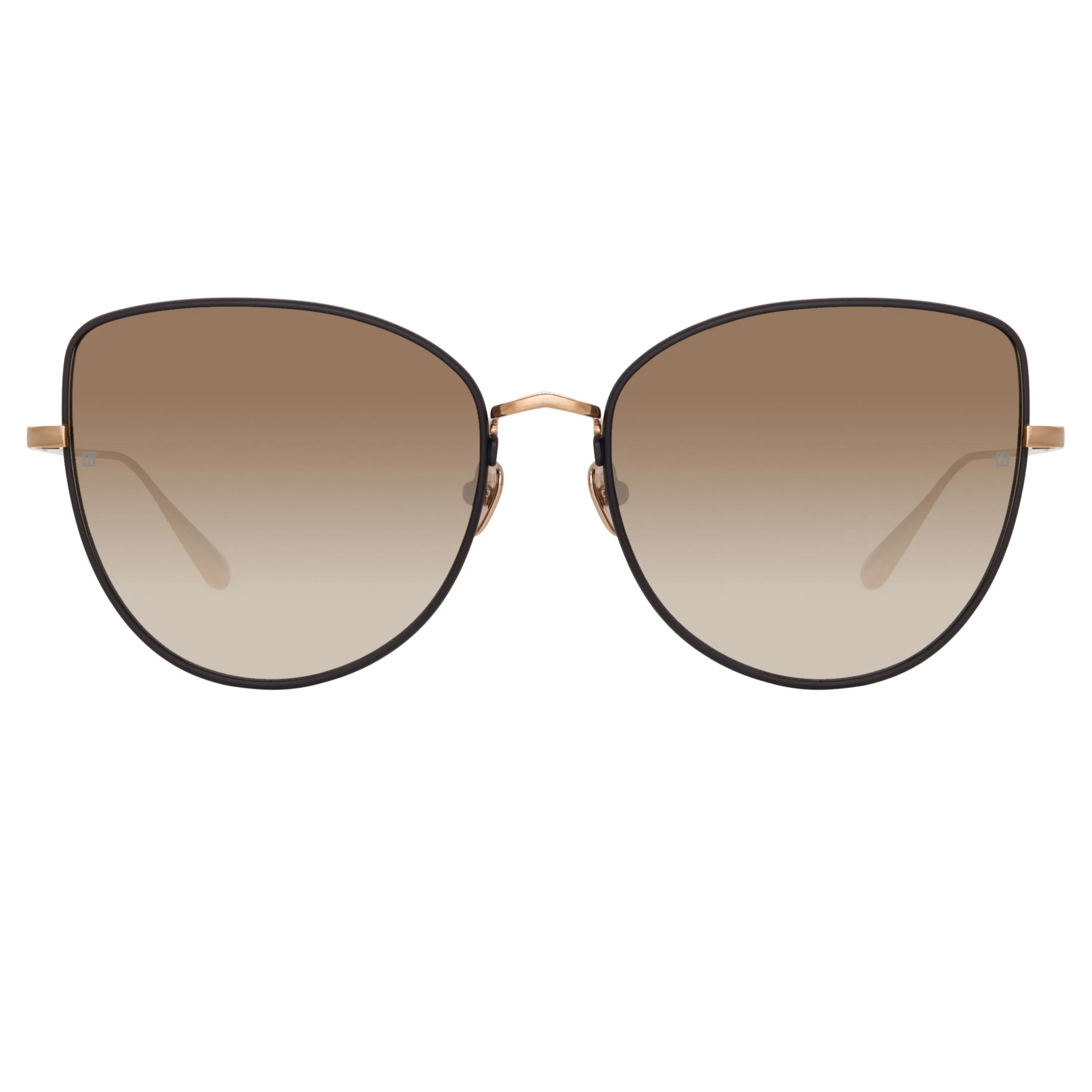 Eloise Cat Eye Sunglasses in Rose Gold sold by Linda Farrow