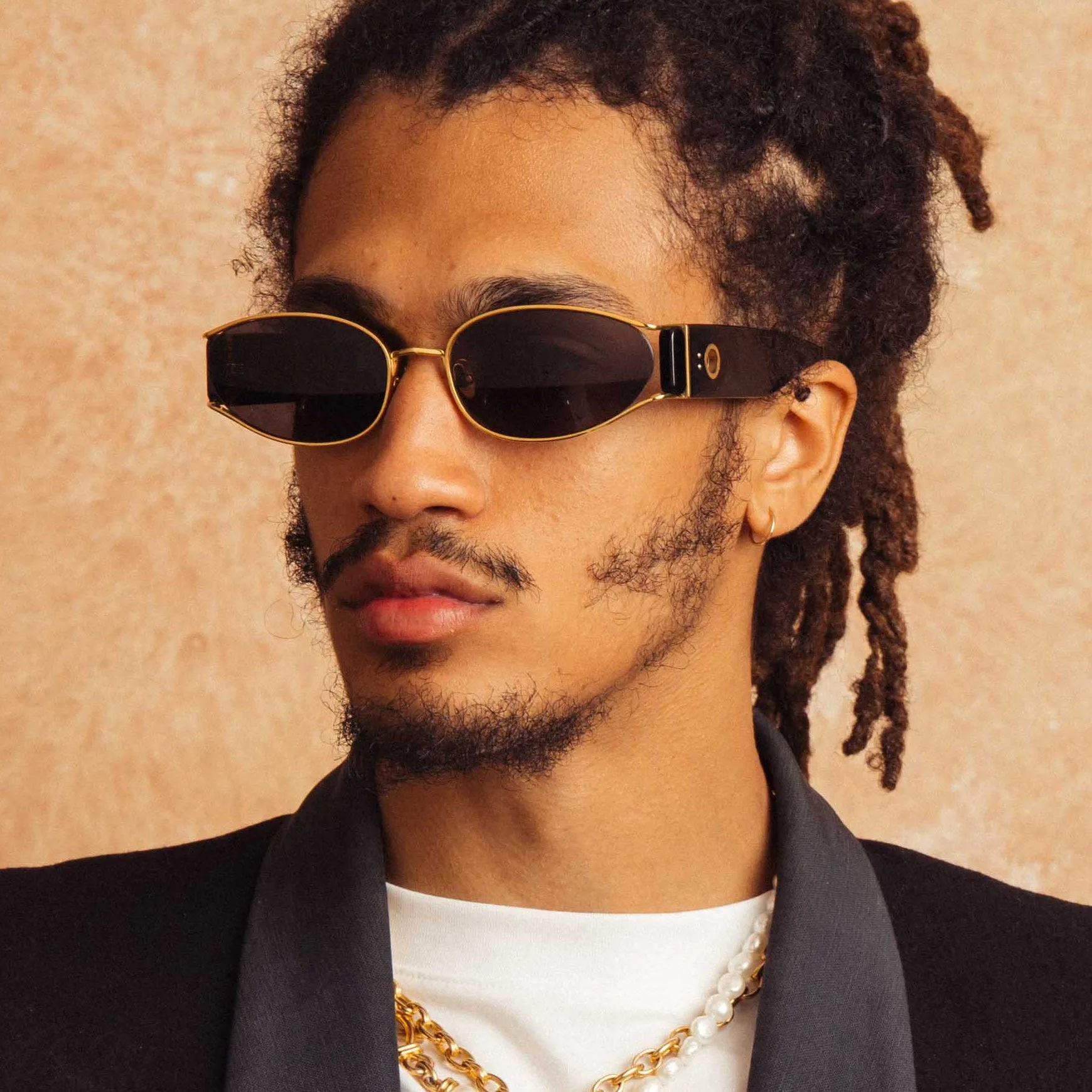 Shelby Cat Eye Sunglasses in Black (Men's) sold by Linda Farrow