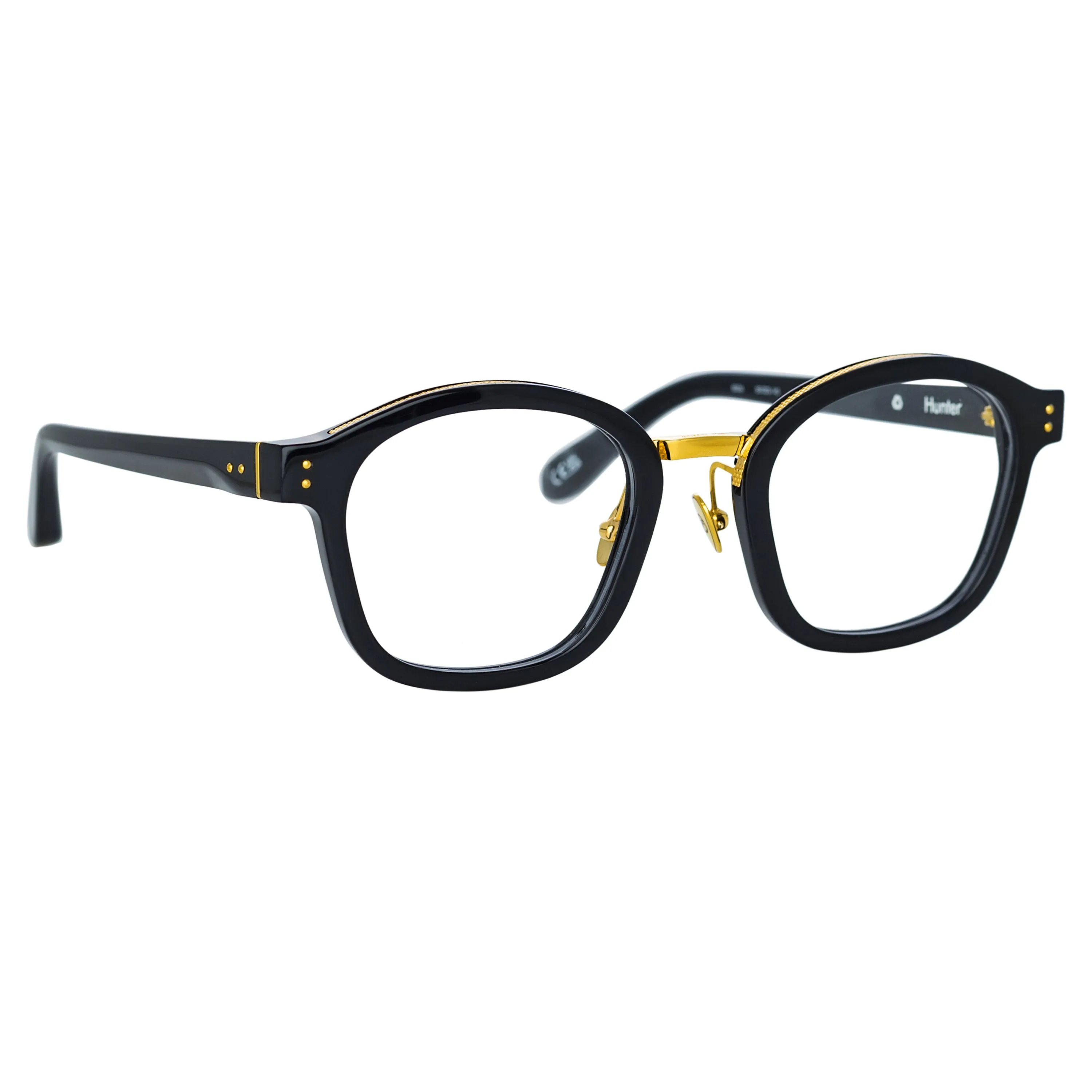 Hunter Optical D-Frame in Black sold by Linda Farrow