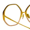 Alona Hexagon Optical Frame in Brown Gradient sold by Linda Farrow