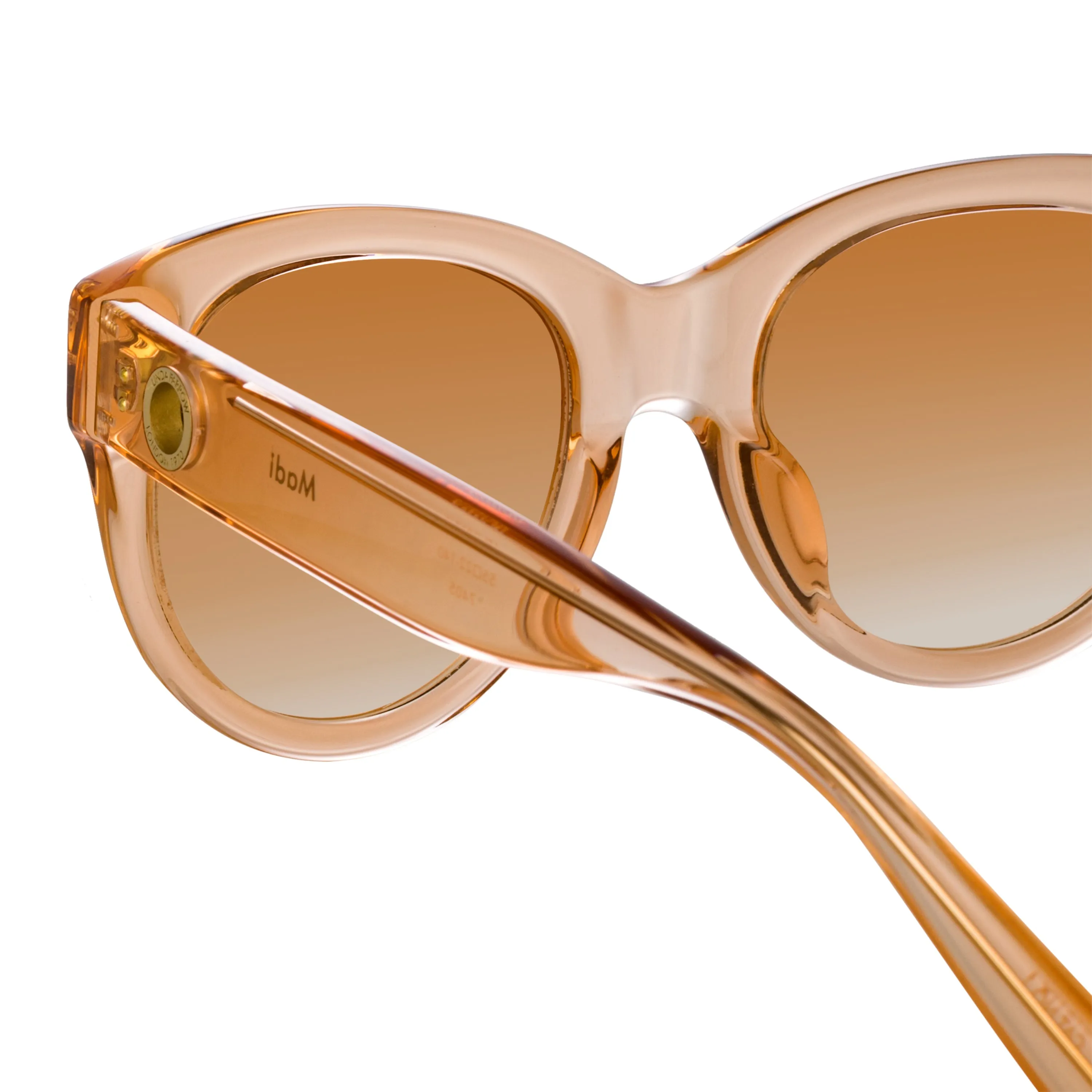 Madi Oversized Sunglasses in Peach sold by Linda Farrow product image thumbnail 5