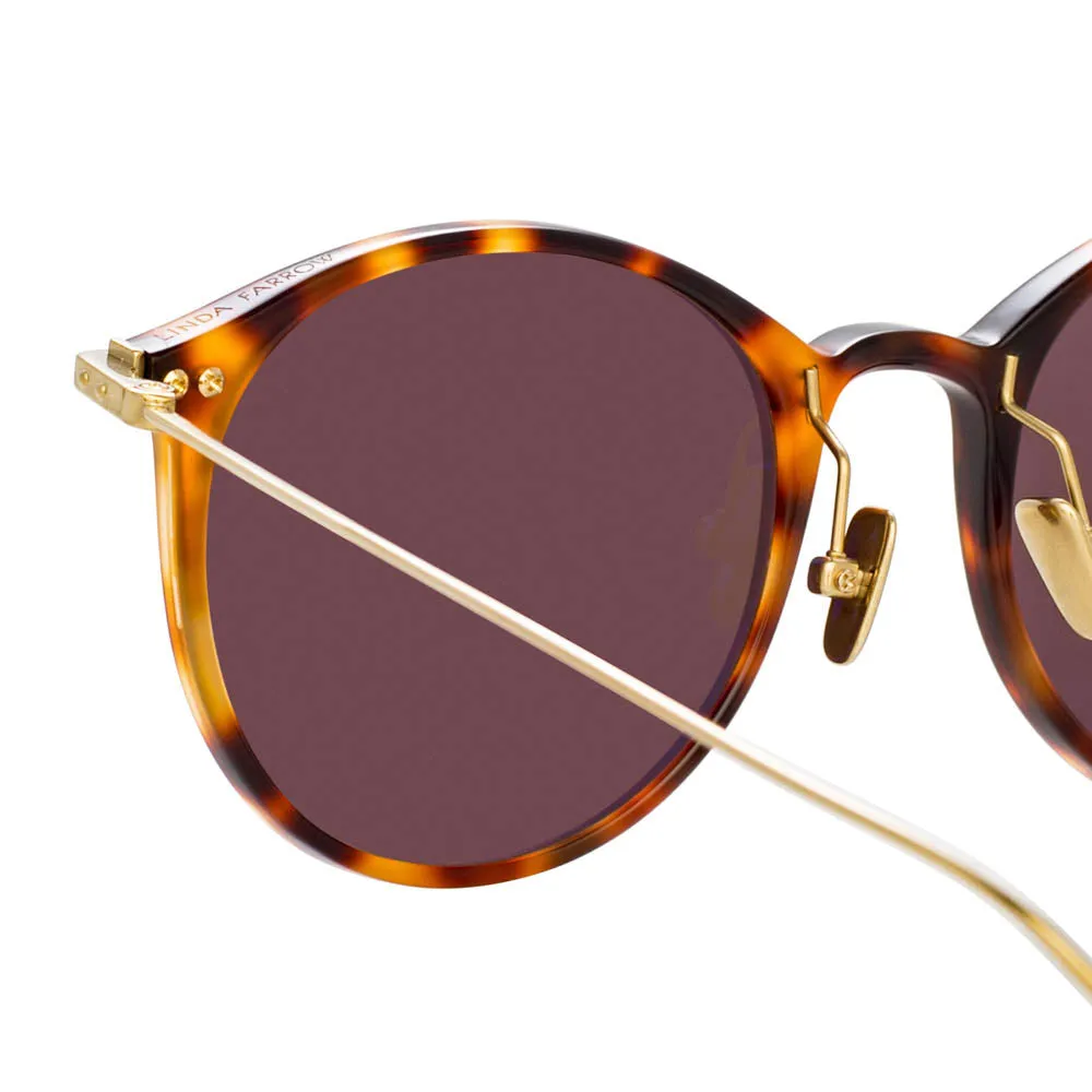 Linda Farrow Linear Gray C14 Oval Sunglasses sold by Linda Farrow product image thumbnail 3