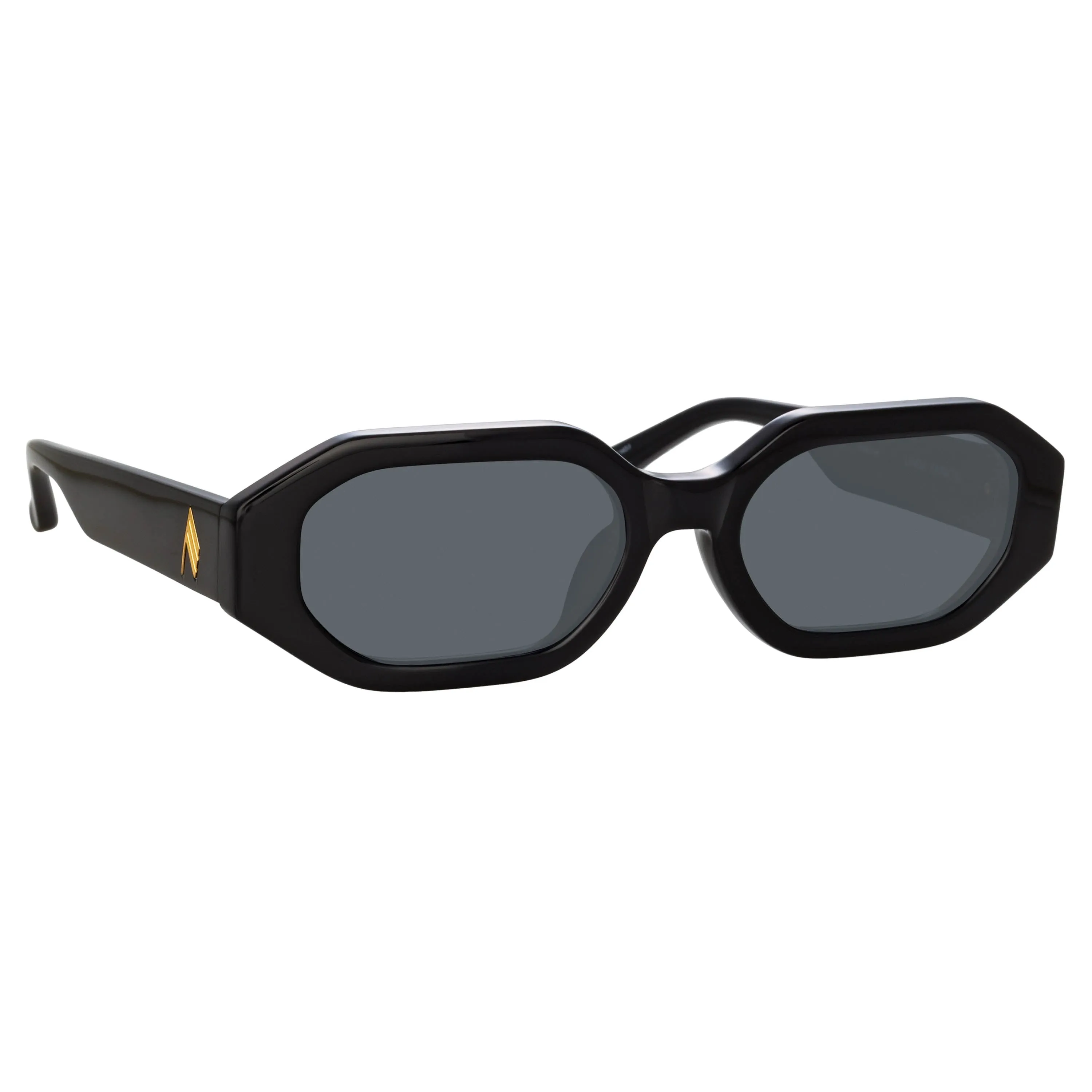 The Attico Irene Angular Sunglasses in Black sold by Linda Farrow product image thumbnail 3
