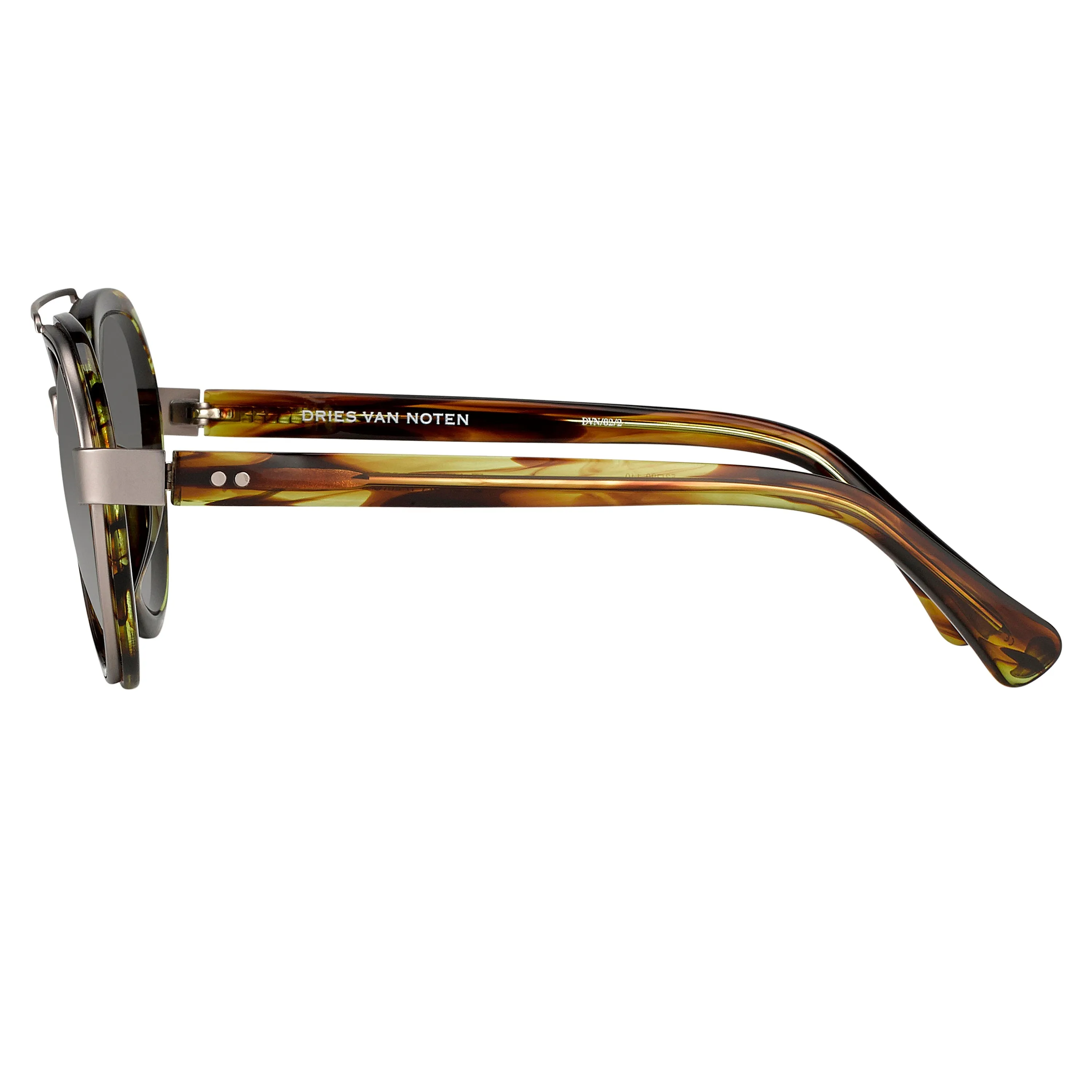 Dries Van Noten Aviator Sunglasses in Yellow sold by Linda Farrow product image thumbnail 4