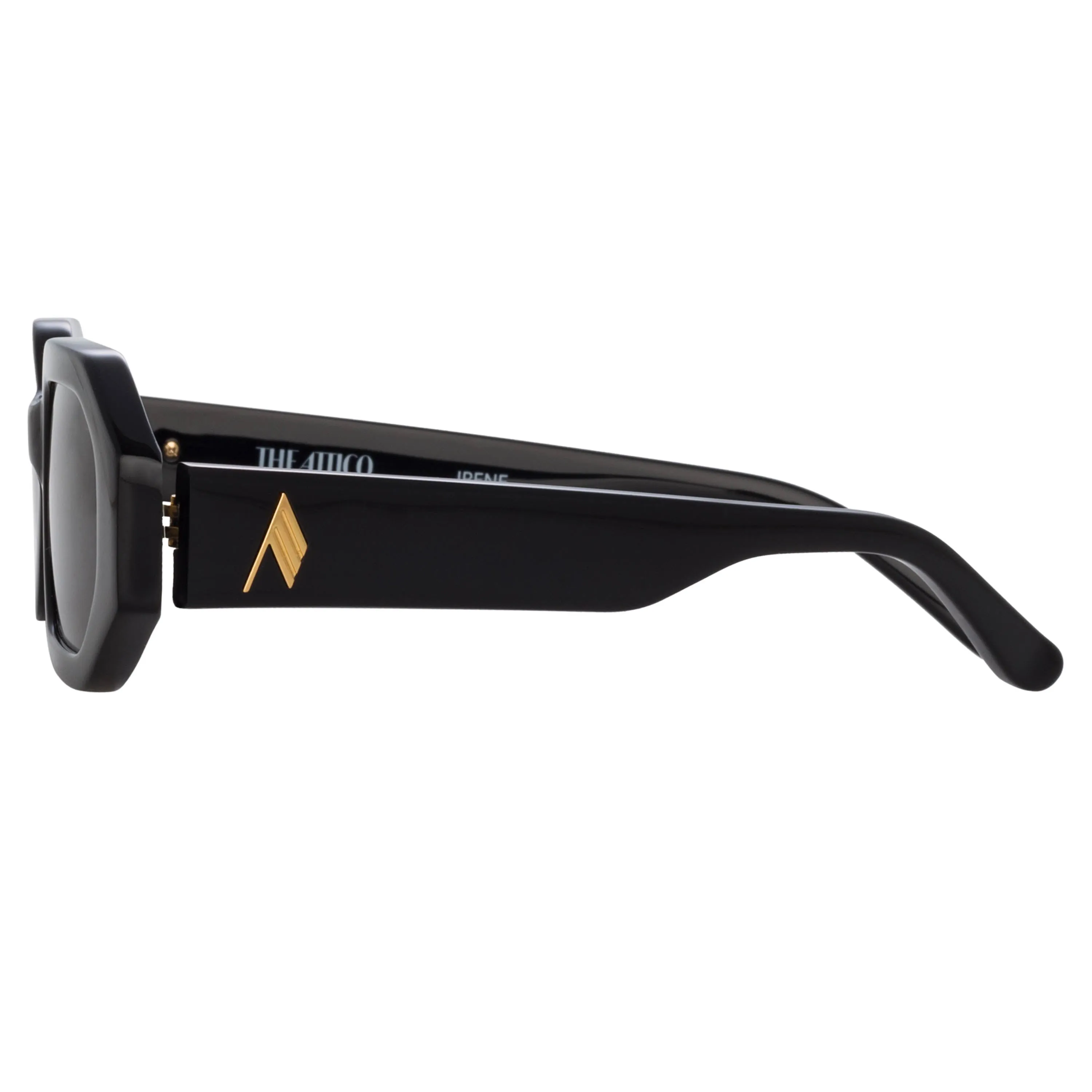 The Attico Irene Angular Sunglasses in Black sold by Linda Farrow product image thumbnail 4