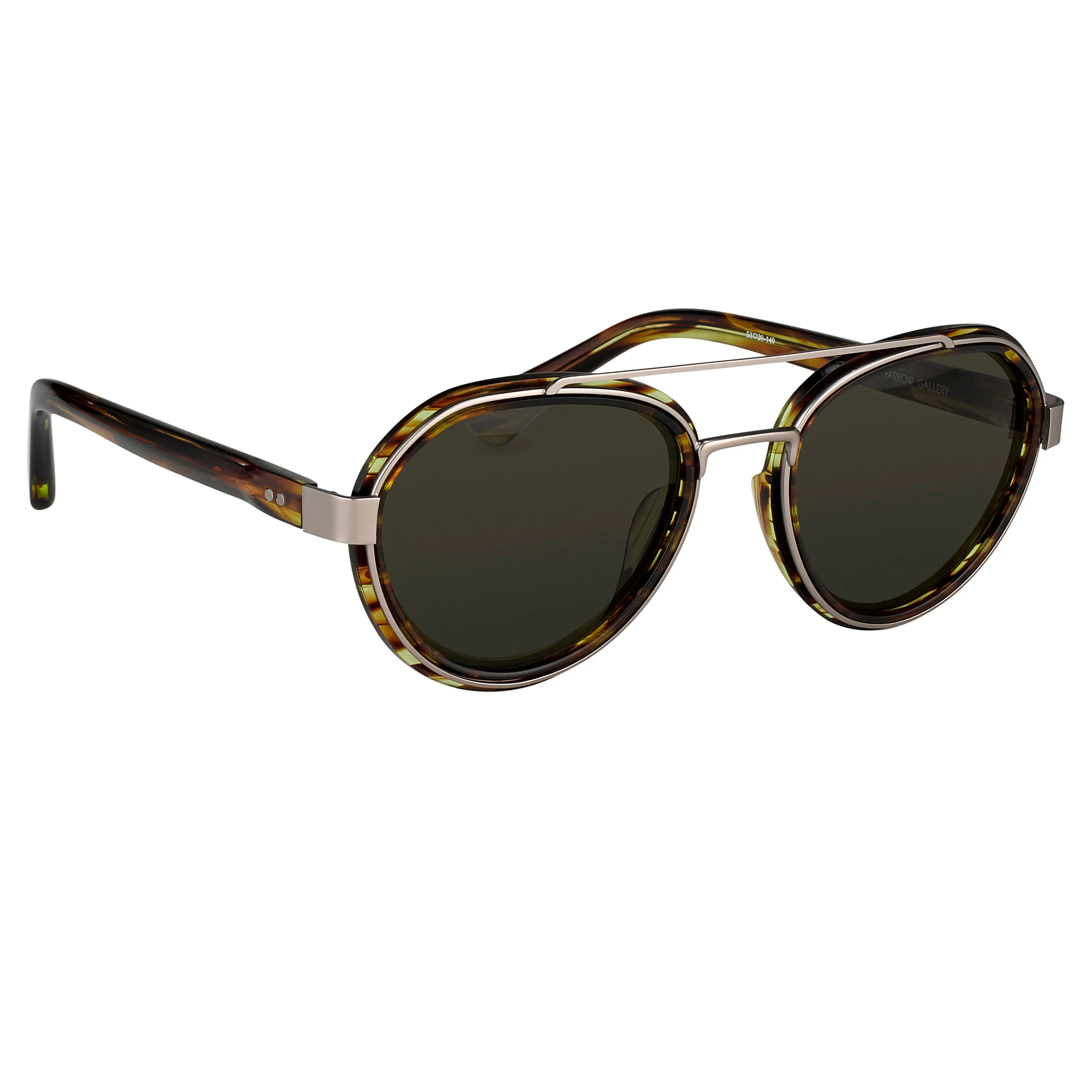 Dries Van Noten Aviator Sunglasses in Yellow sold by Linda Farrow