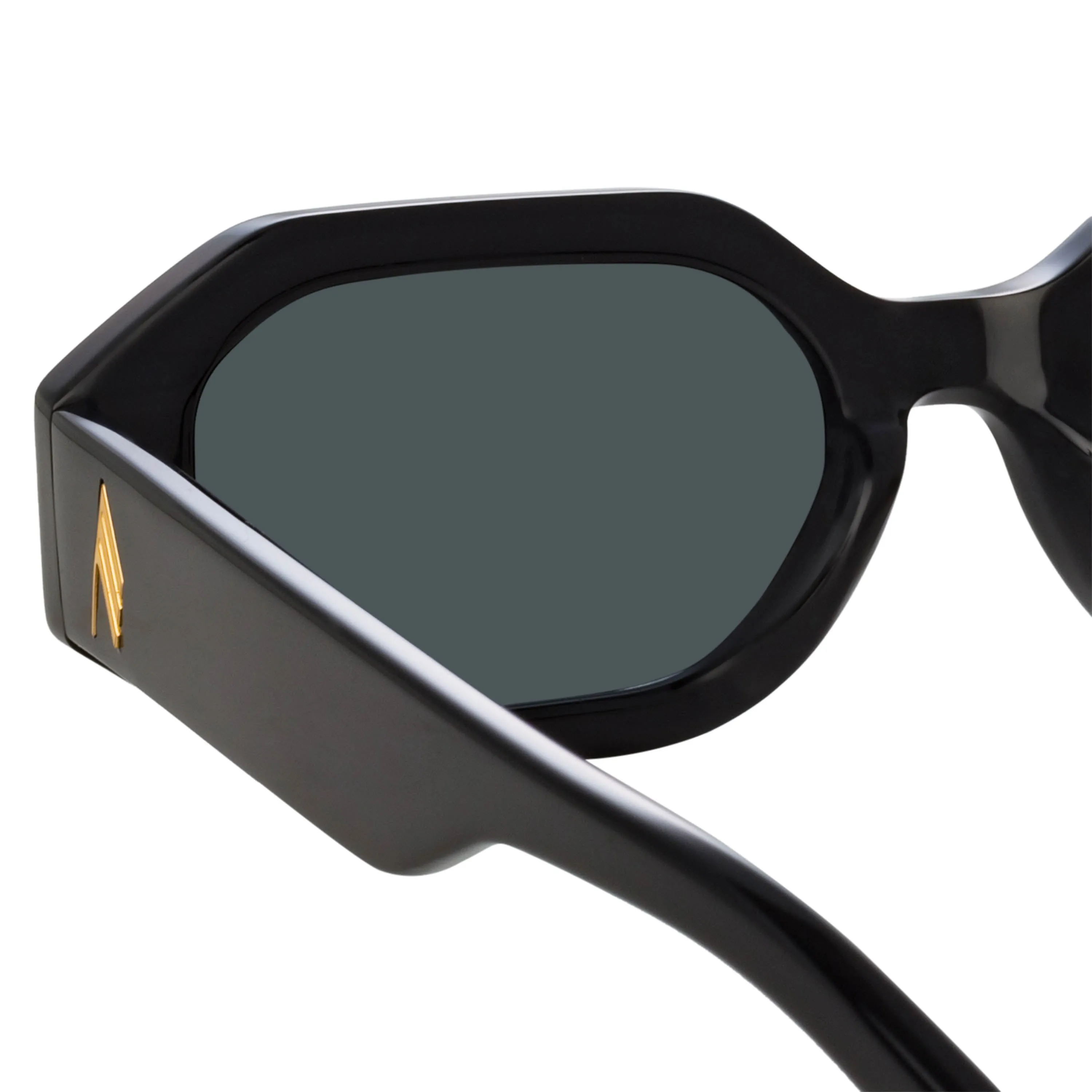 The Attico Irene Angular Sunglasses in Black sold by Linda Farrow product image thumbnail 5