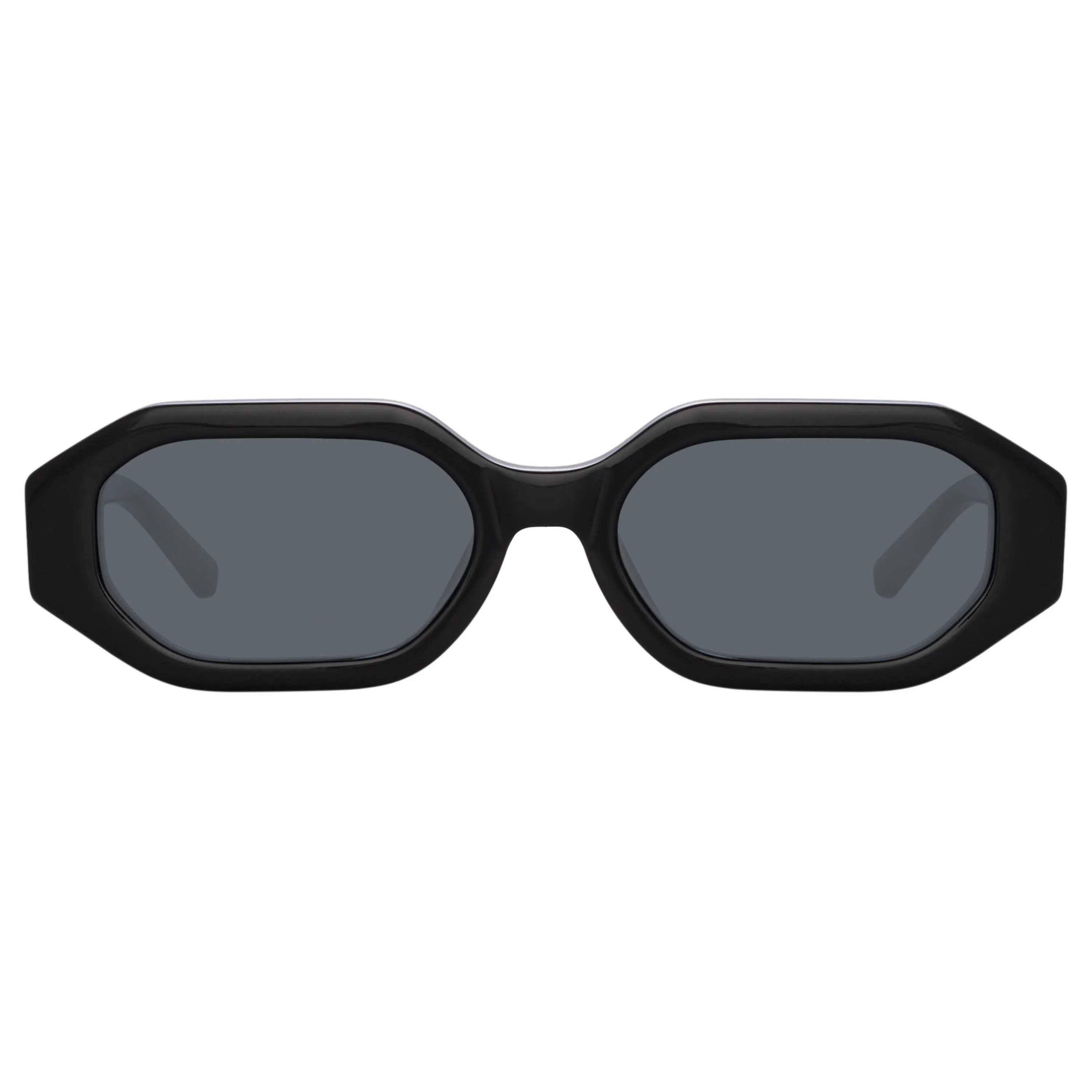 The Attico Irene Angular Sunglasses in Black sold by Linda Farrow product image thumbnail 2