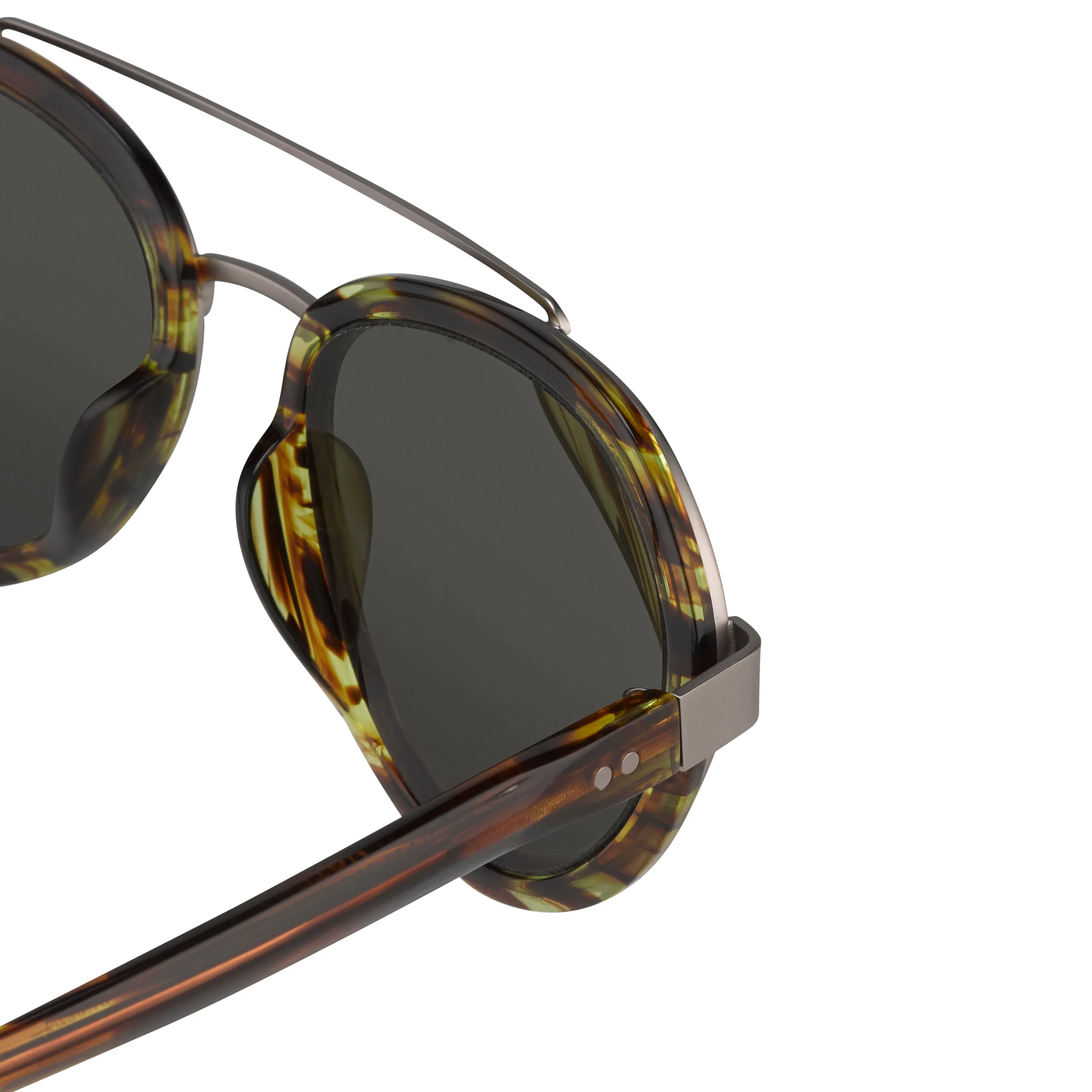 Dries Van Noten Aviator Sunglasses in Yellow sold by Linda Farrow product image thumbnail 3